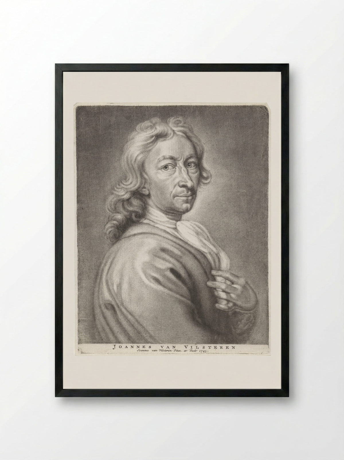 Portret van Paulus Gyöngyösi - Johannes van Vilsteren - Framed Print Black