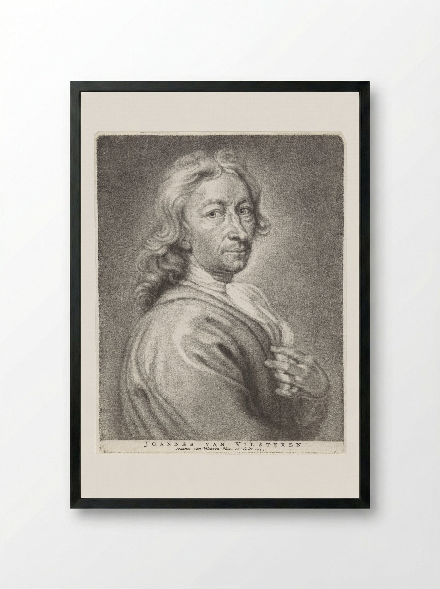 Portret van Paulus Gyöngyösi - Johannes van Vilsteren - Framed Print Black