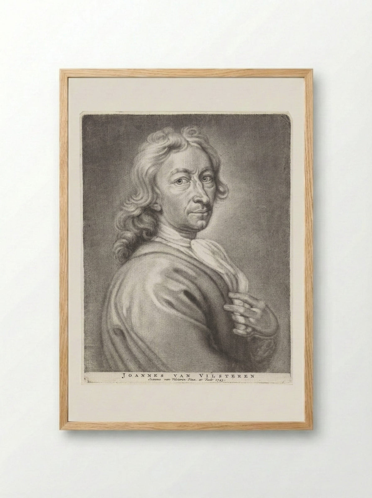 Portret van Paulus Gyöngyösi - Johannes van Vilsteren - Framed Print Wood
