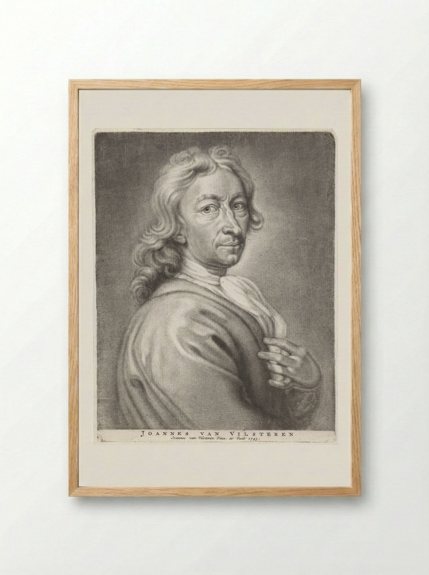 Portret van Paulus Gyöngyösi - Johannes van Vilsteren - Framed Print Wood