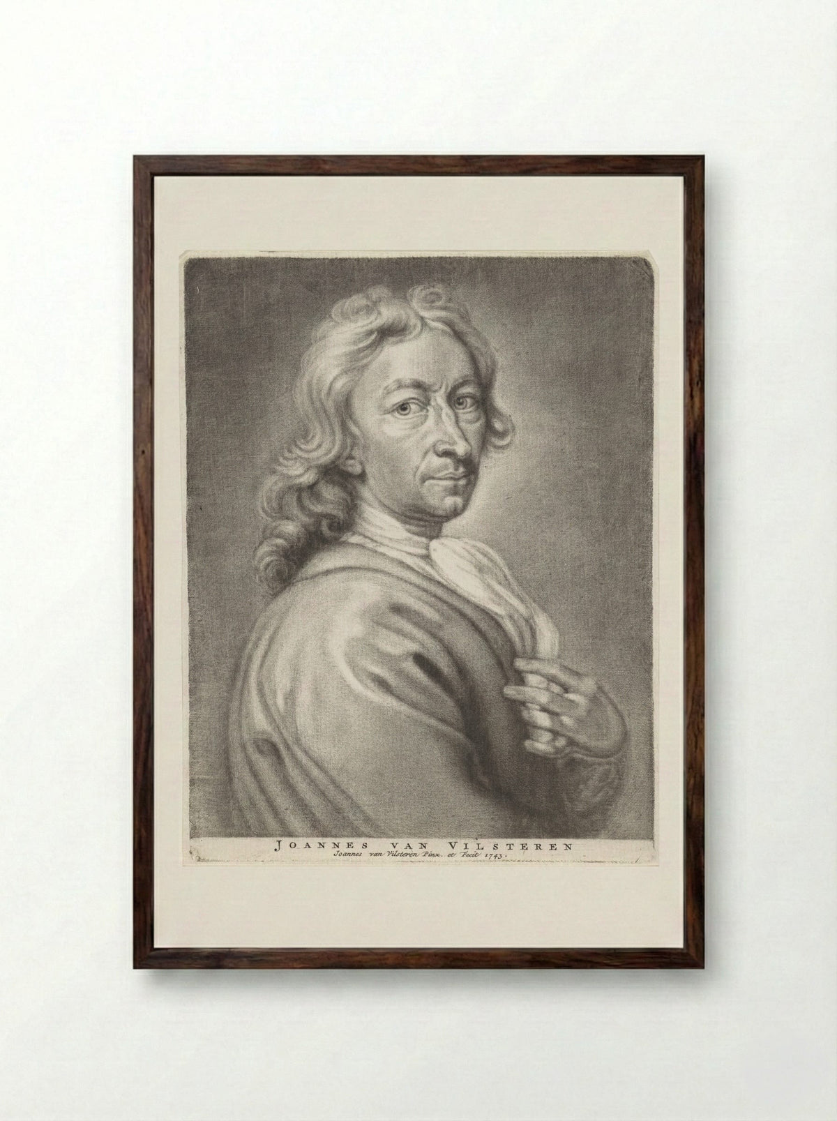 Portret van Paulus Gyöngyösi - Johannes van Vilsteren - Framed Print Dark Wood