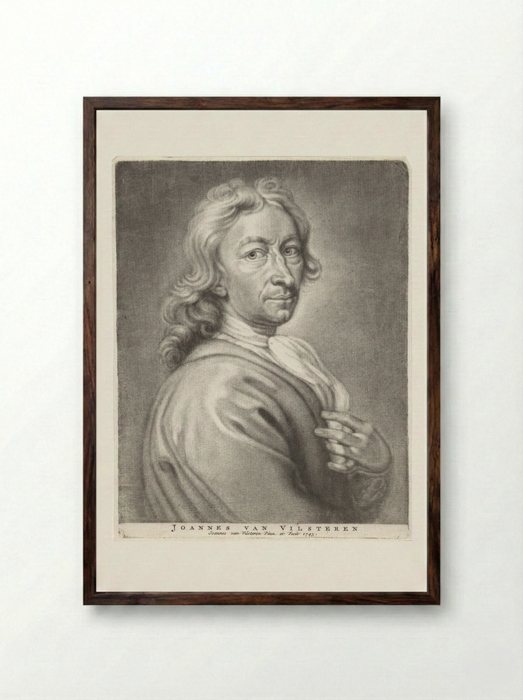 Portret van Paulus Gyöngyösi - Johannes van Vilsteren - Framed Print Dark Wood