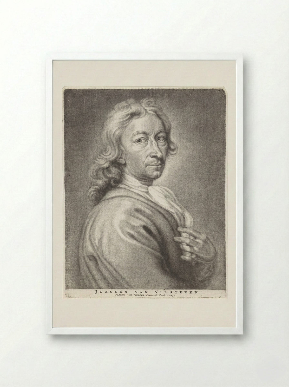 Portret van Paulus Gyöngyösi - Johannes van Vilsteren - Framed Print White