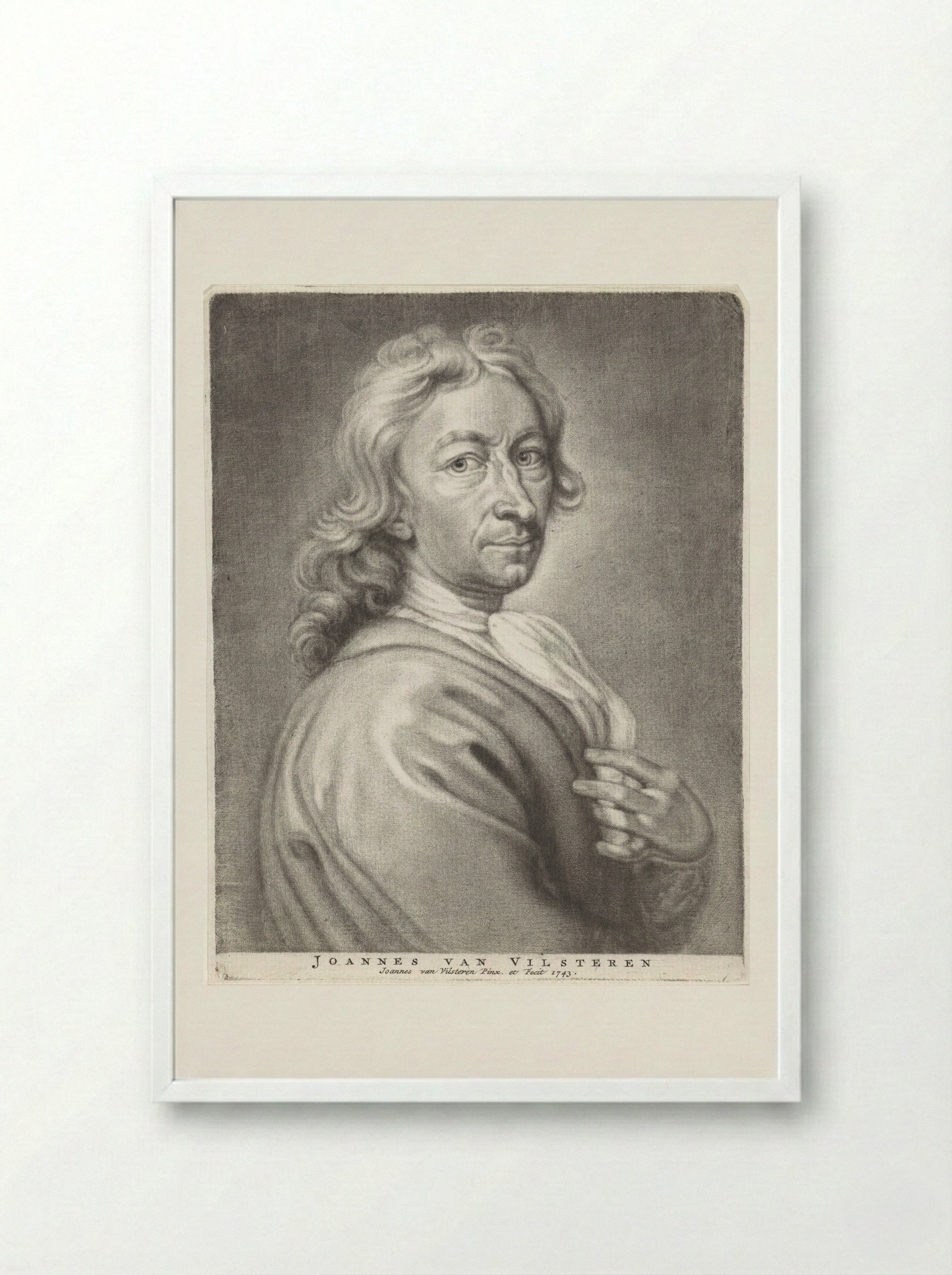 Portret van Paulus Gyöngyösi - Johannes van Vilsteren - Framed Print White
