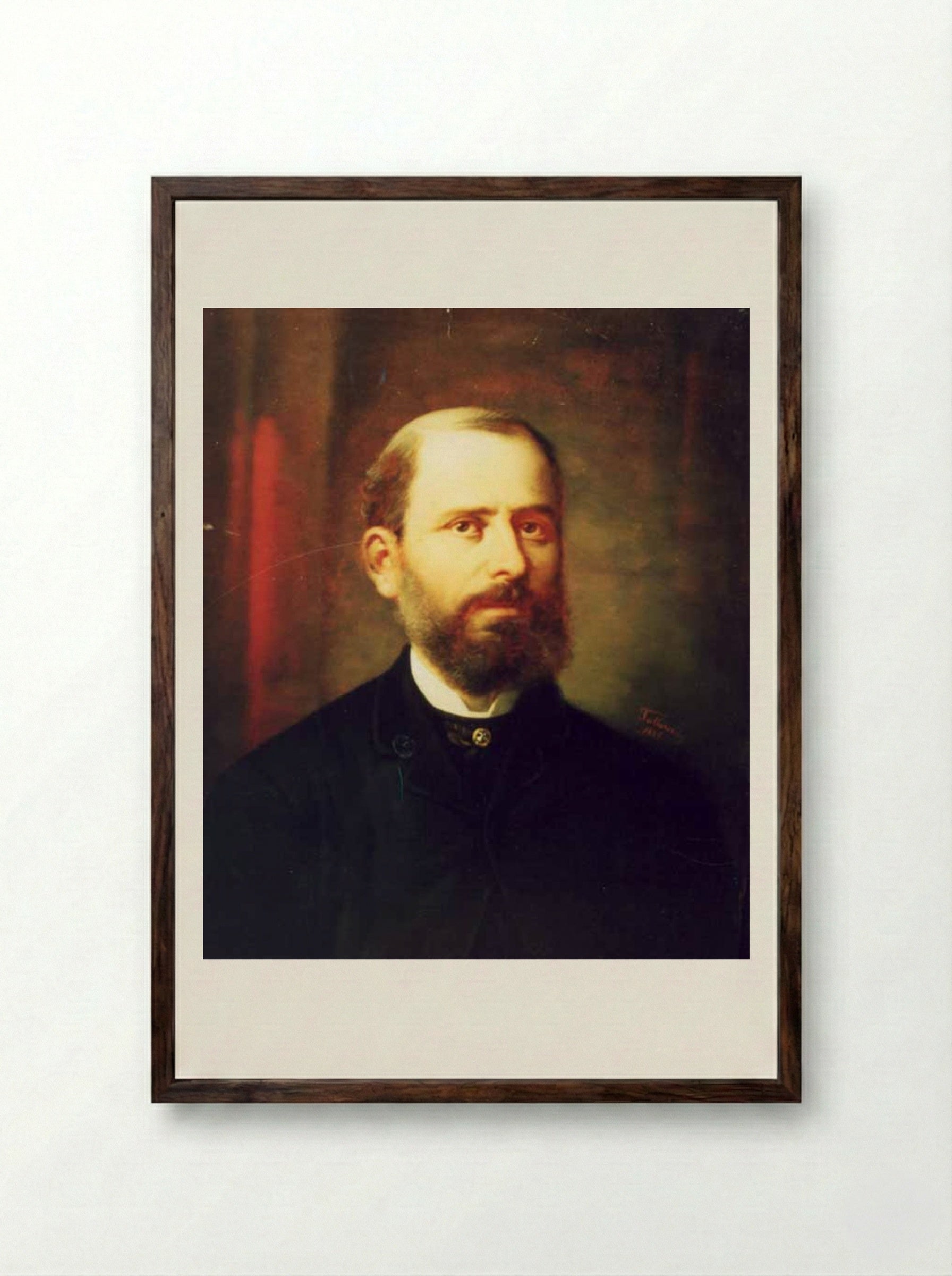 Ion Grădişteanu - Gheorghe Tattarescu - Framed Print Dark Wood