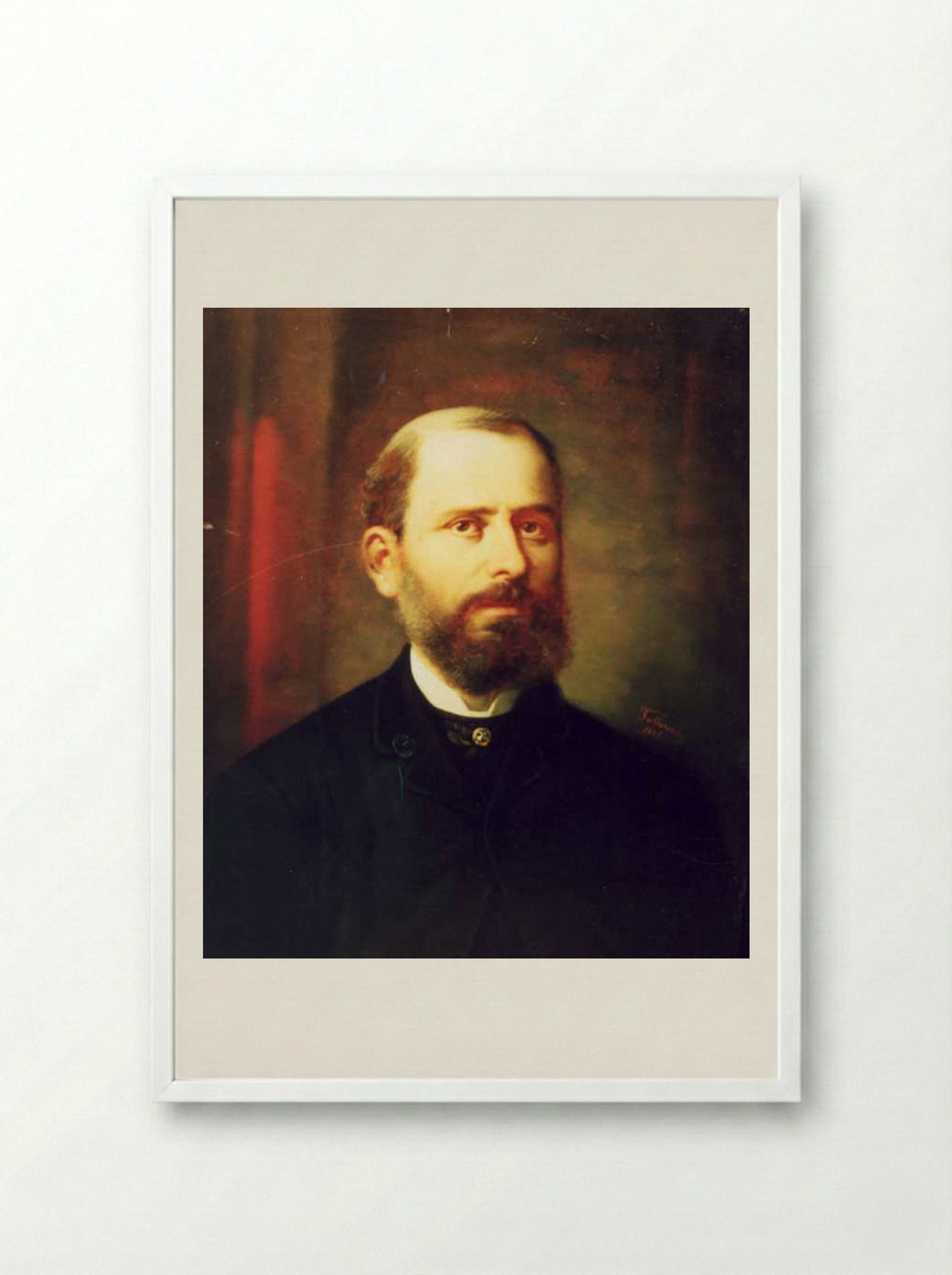 Ion Grădişteanu - Gheorghe Tattarescu - Framed Print White