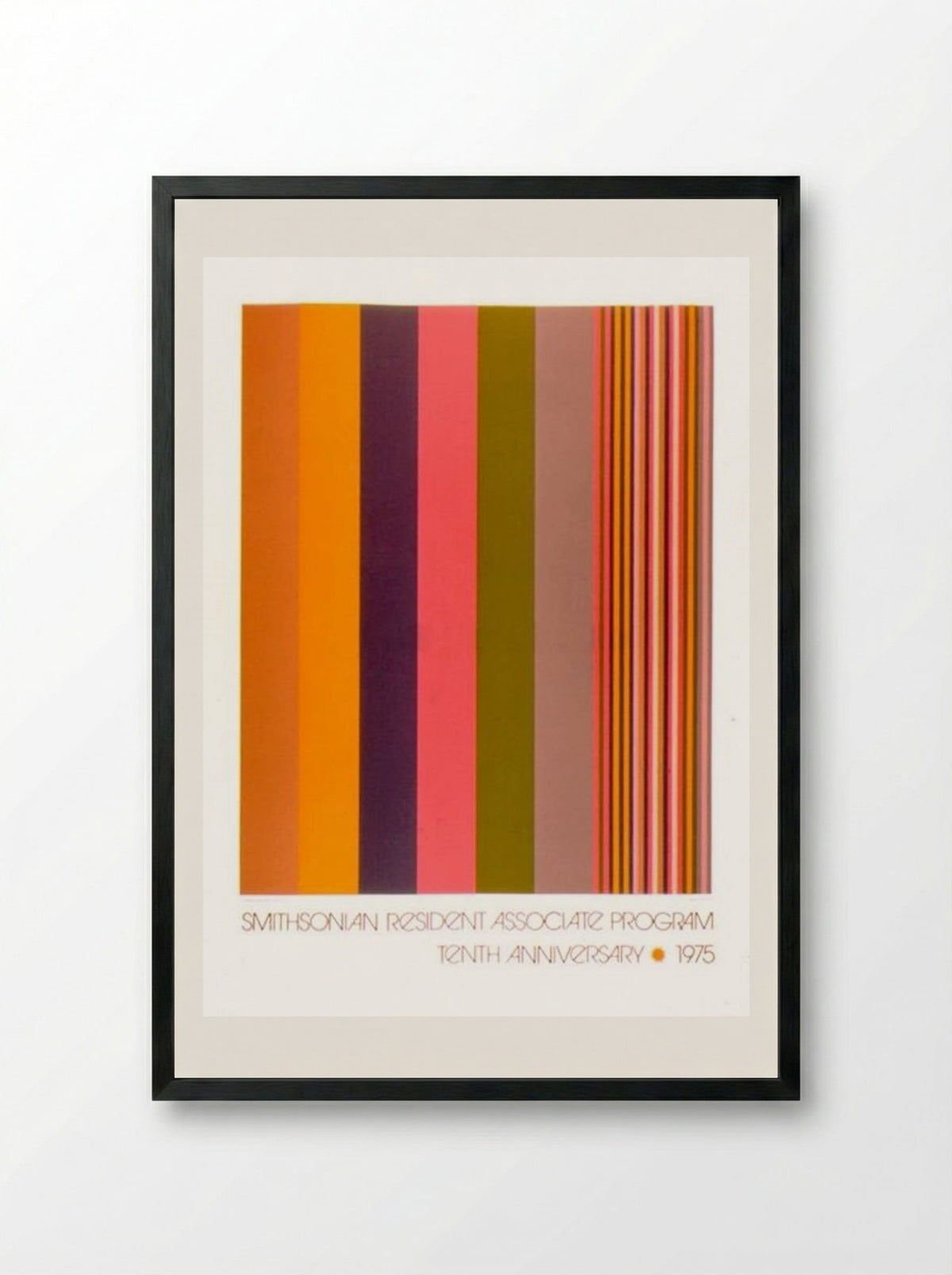 Smithsonian Resident Associate Program Tenth Anniversary Poster - Gene Davis - Framed Print Black