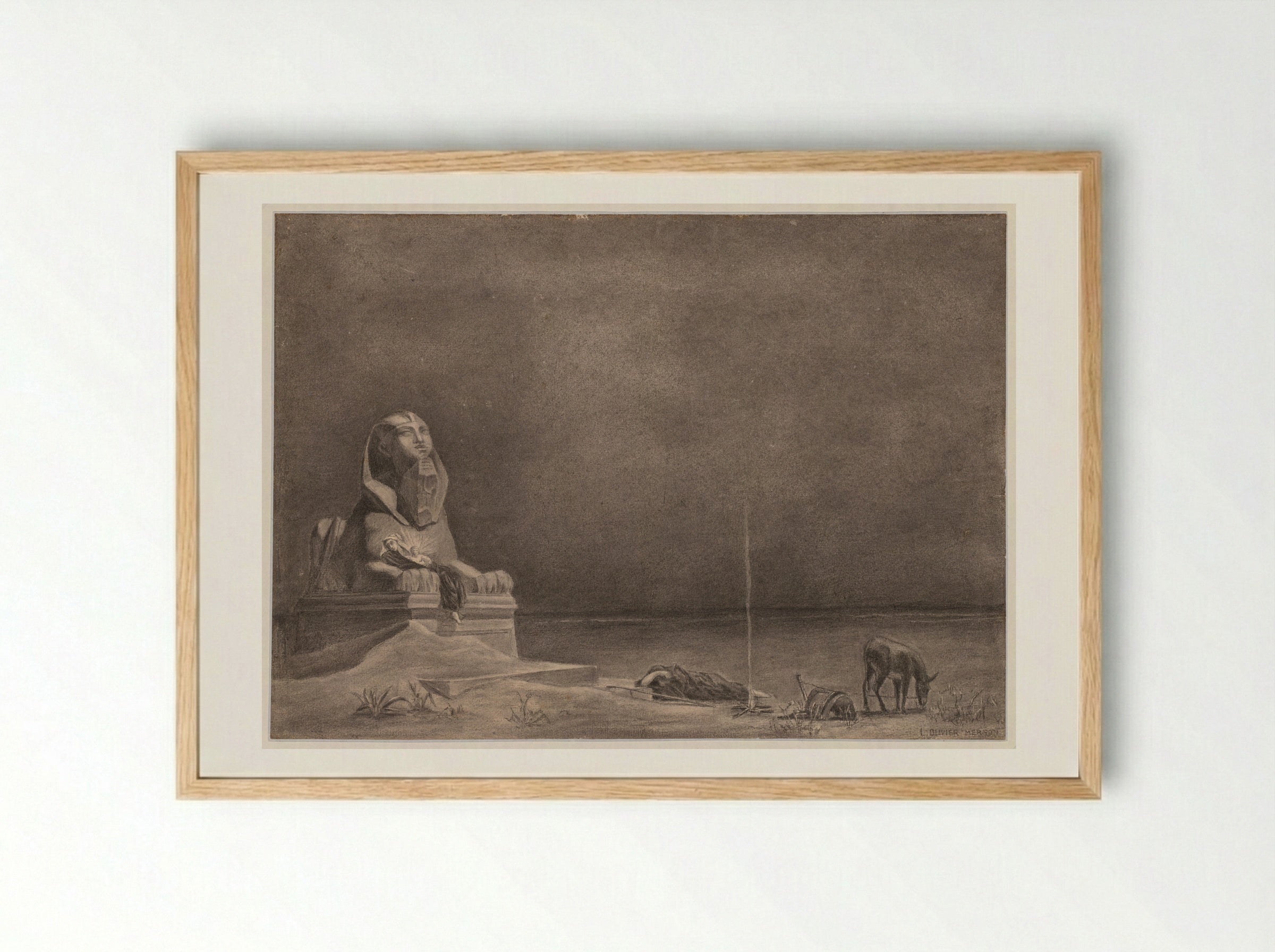 The Rest on the Flight into Egypt - Luc-Olivier Merson - Framed Print Wood