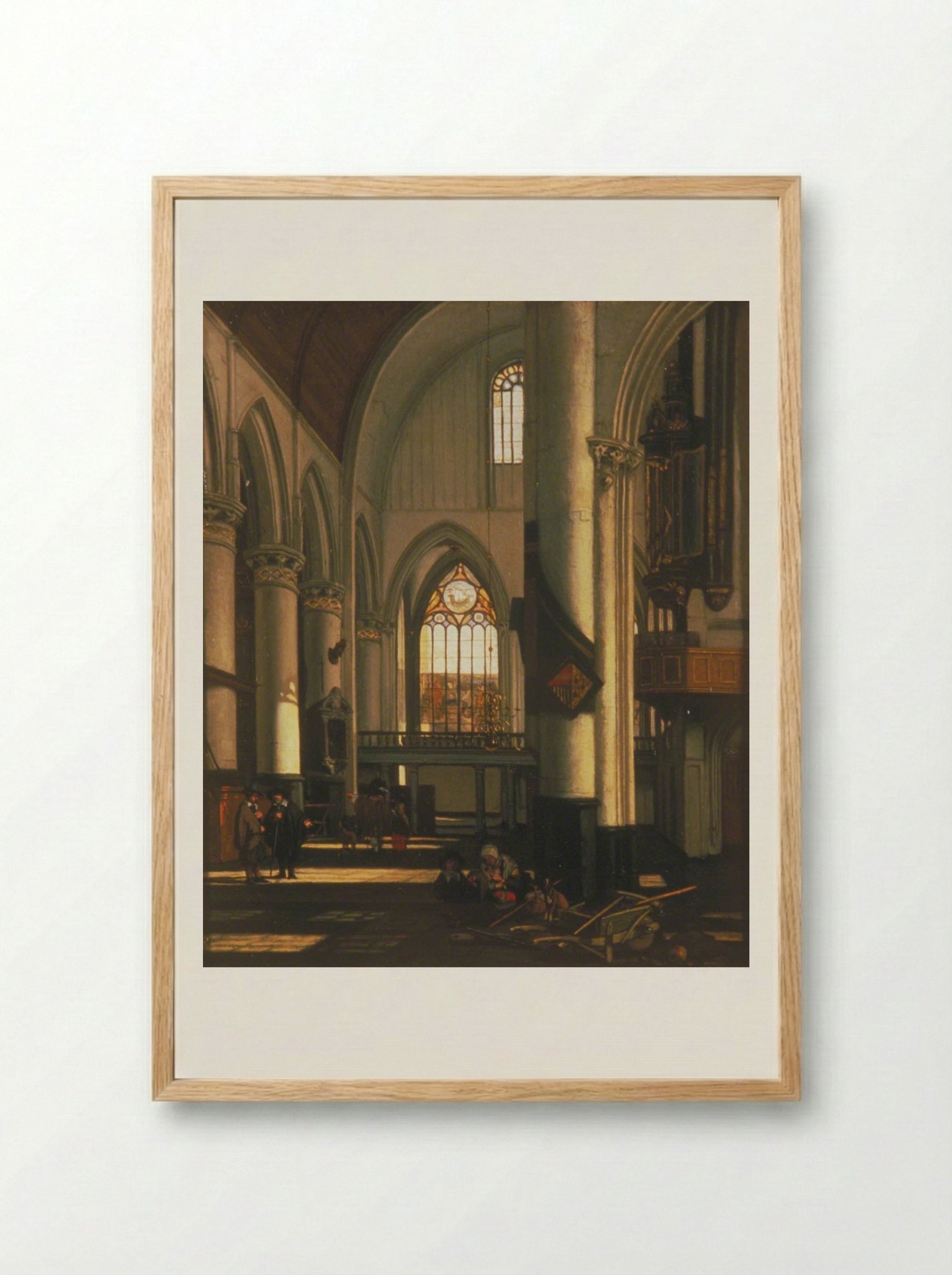 Interior of a Church - Emanuel de Witte - Framed Print Wood