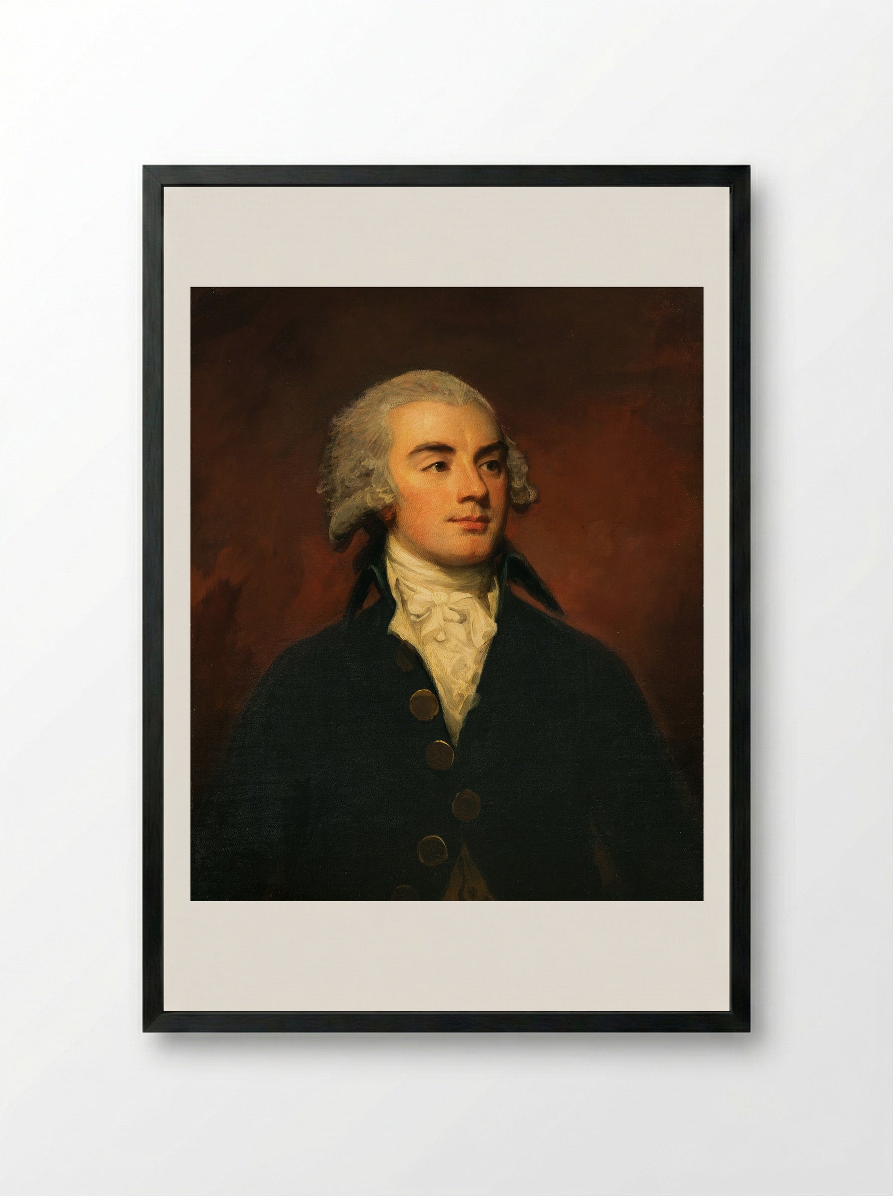 Hugh Scott of Harden - George Romney - Framed Print Black