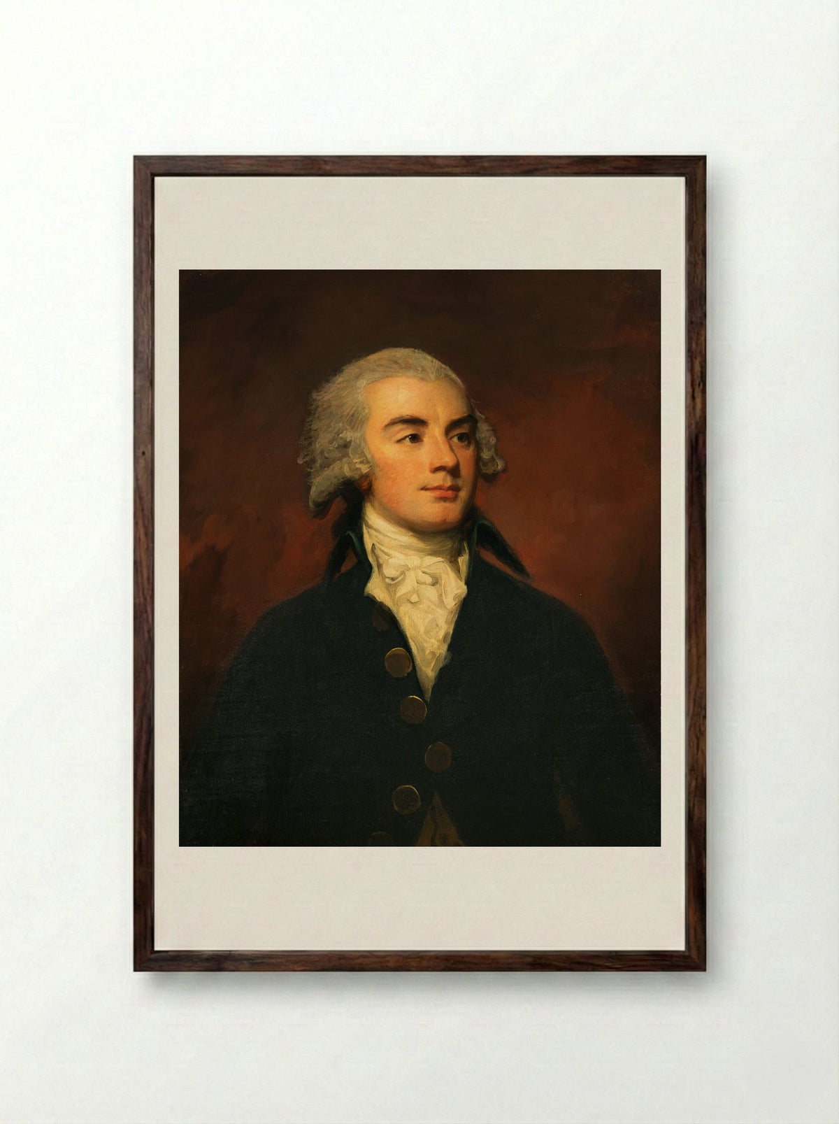 Hugh Scott of Harden - George Romney - Framed Print Dark Wood