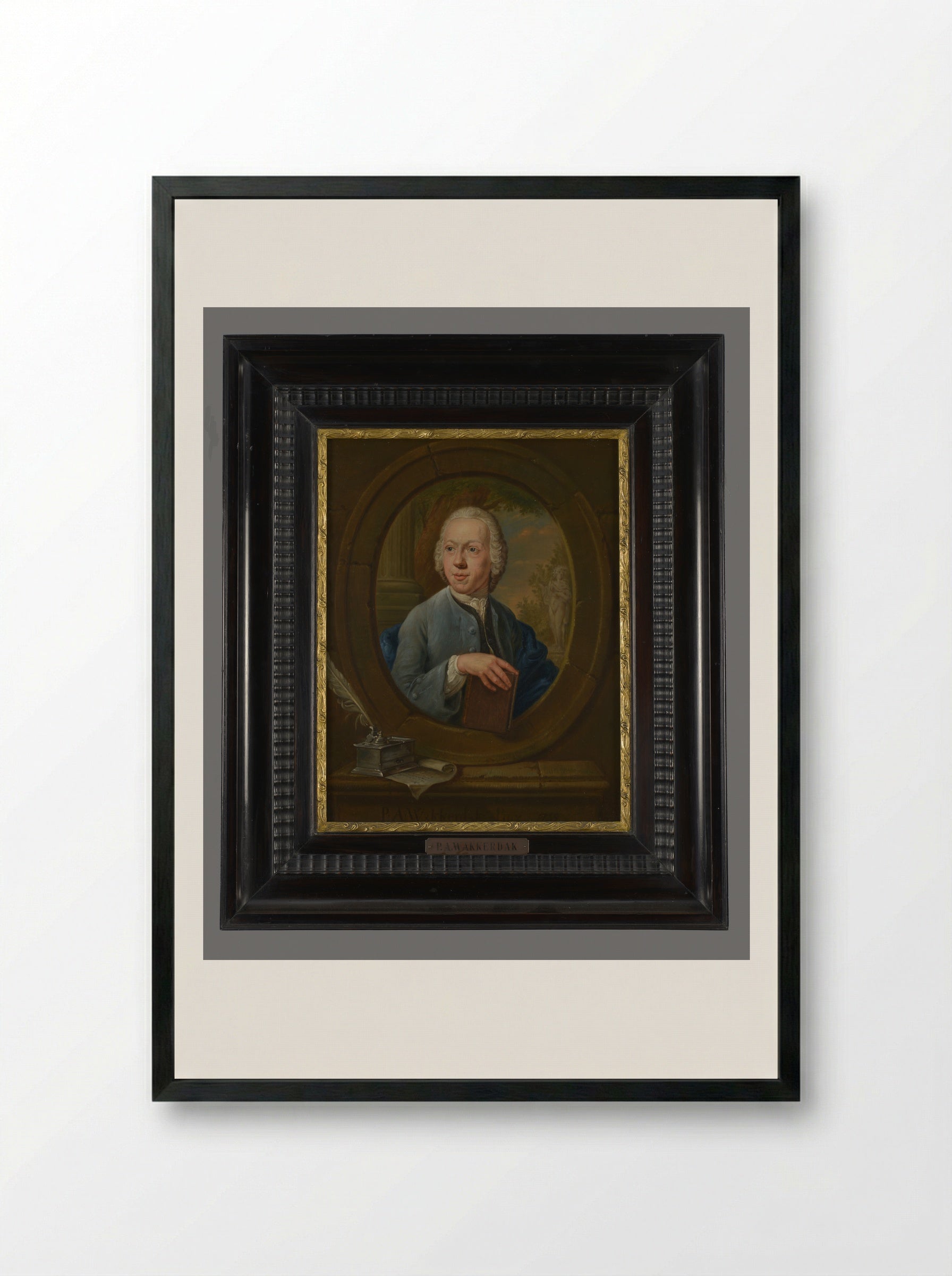 Portret van Willem Dubbelens - Pieter Anthony Wakkerdak - Framed Print Black