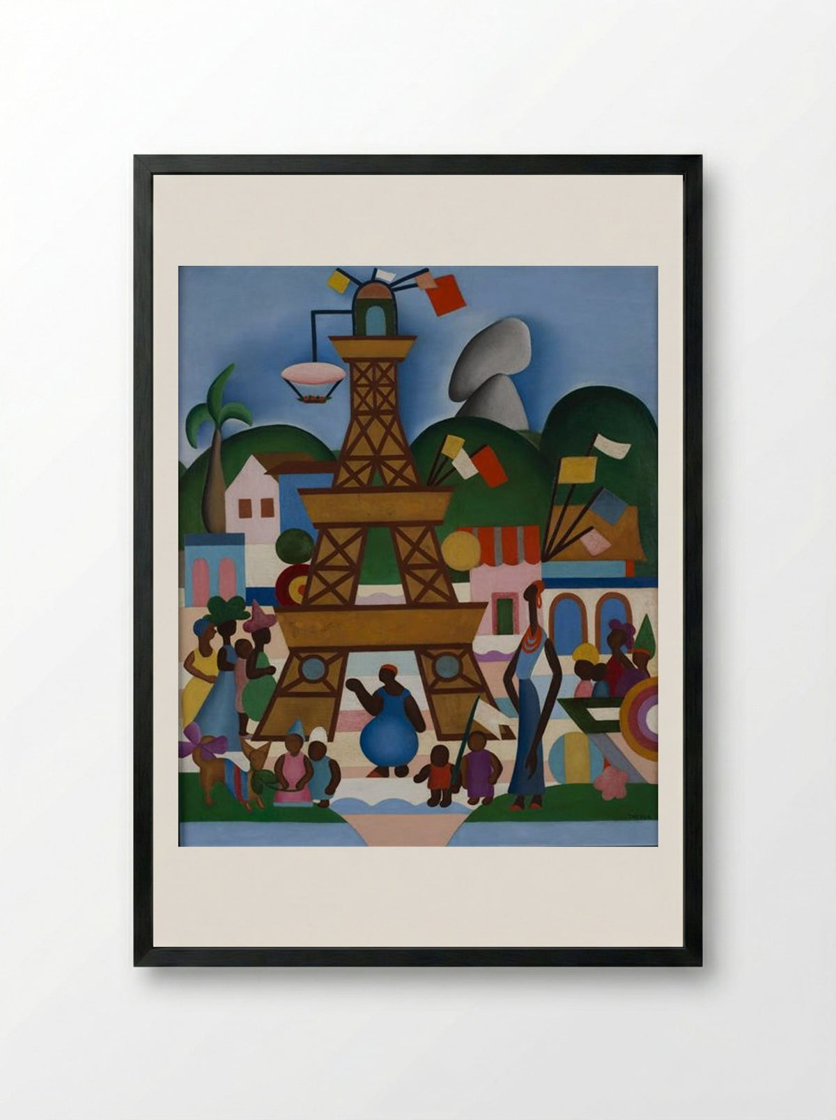 Carnaval em Madureira - Tarsila do Amaral - Framed Print Black