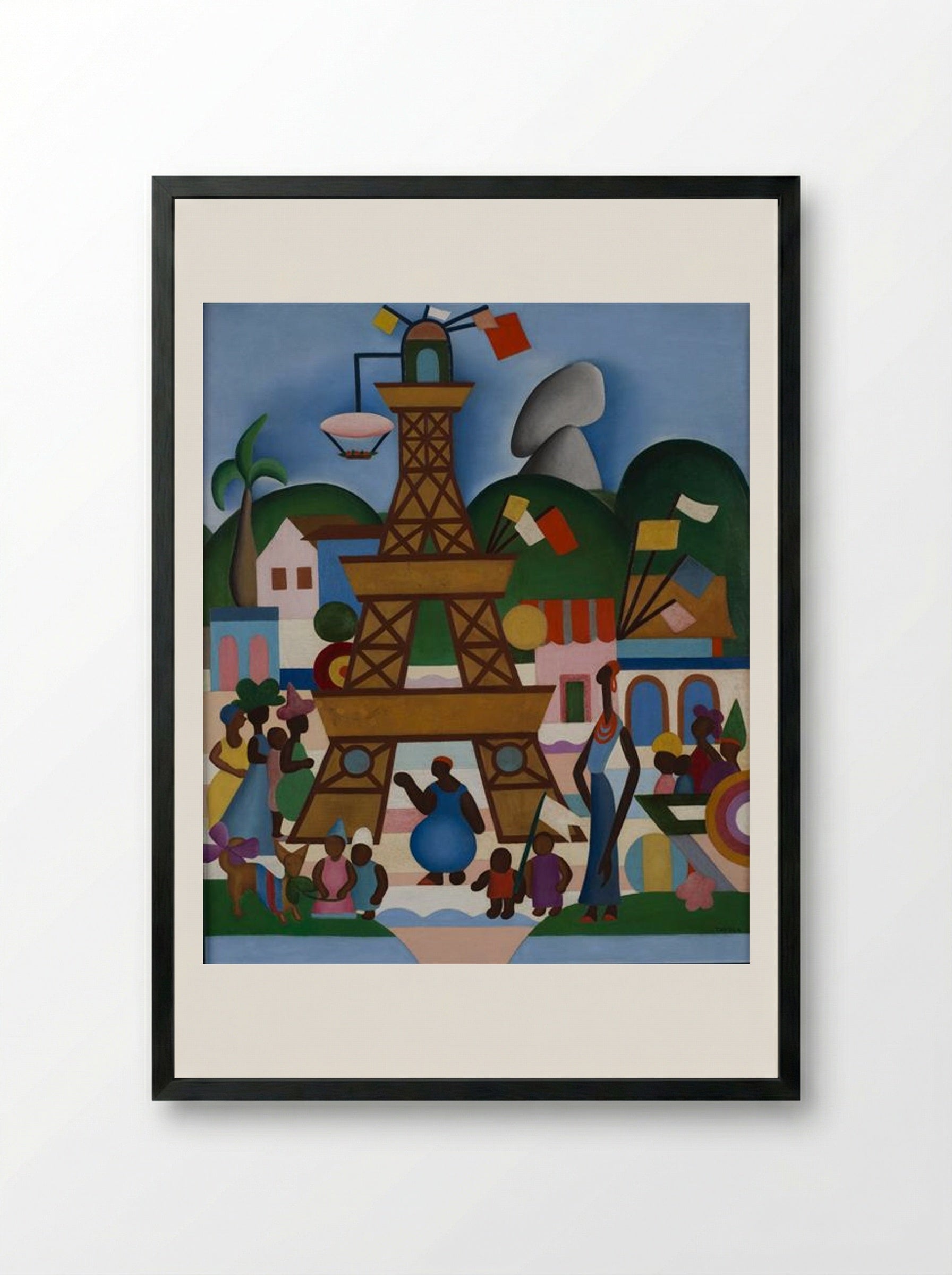 Carnaval em Madureira - Tarsila do Amaral - Framed Print Black