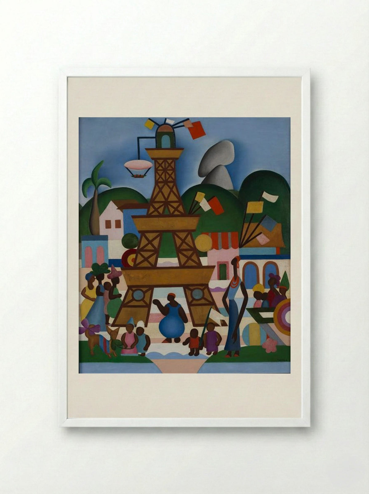 Carnaval em Madureira - Tarsila do Amaral - Framed Print White