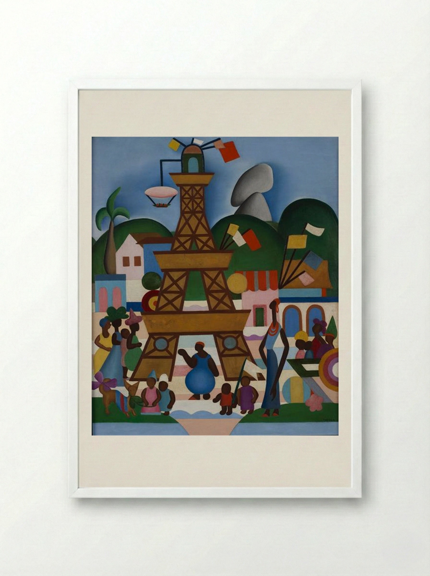 Carnaval em Madureira - Tarsila do Amaral - Framed Print White