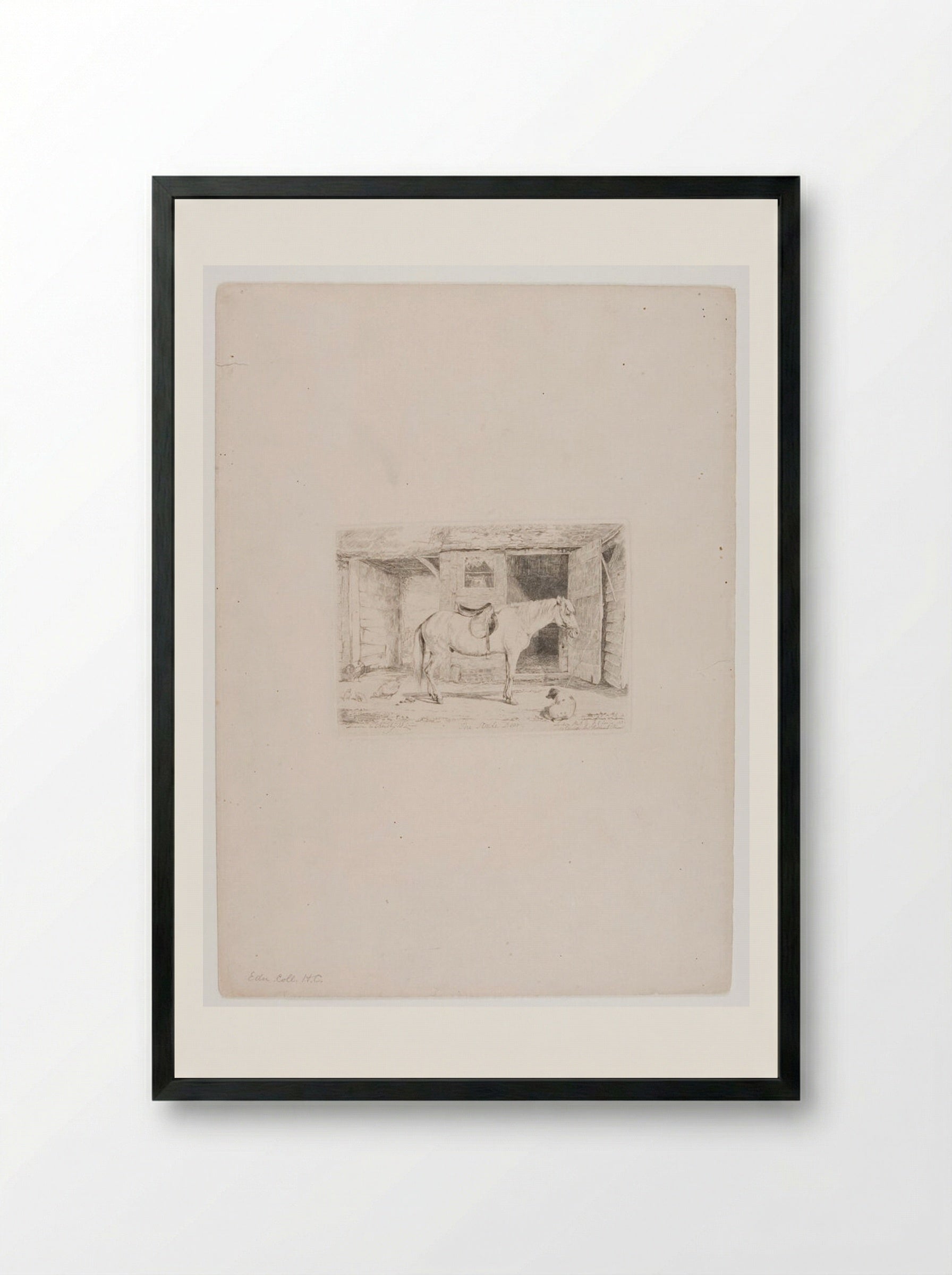 Stable Door - John Frederick Lewis - Framed Print Black