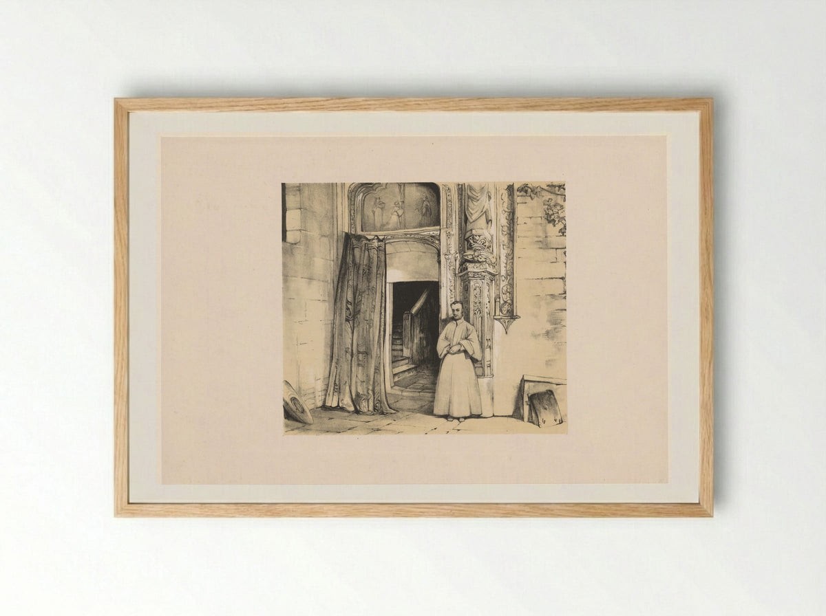 Doorway of the Convento de San Juan de los Reyes, Toledo - John Frederick Lewis - Framed Print Wood