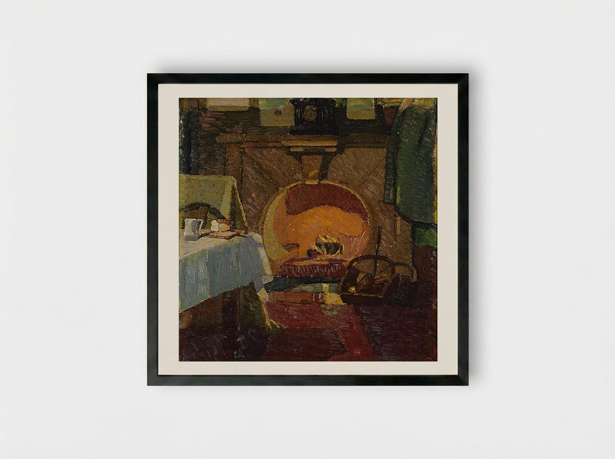 Firelight - Grace Cossington Smith - Framed Print Black