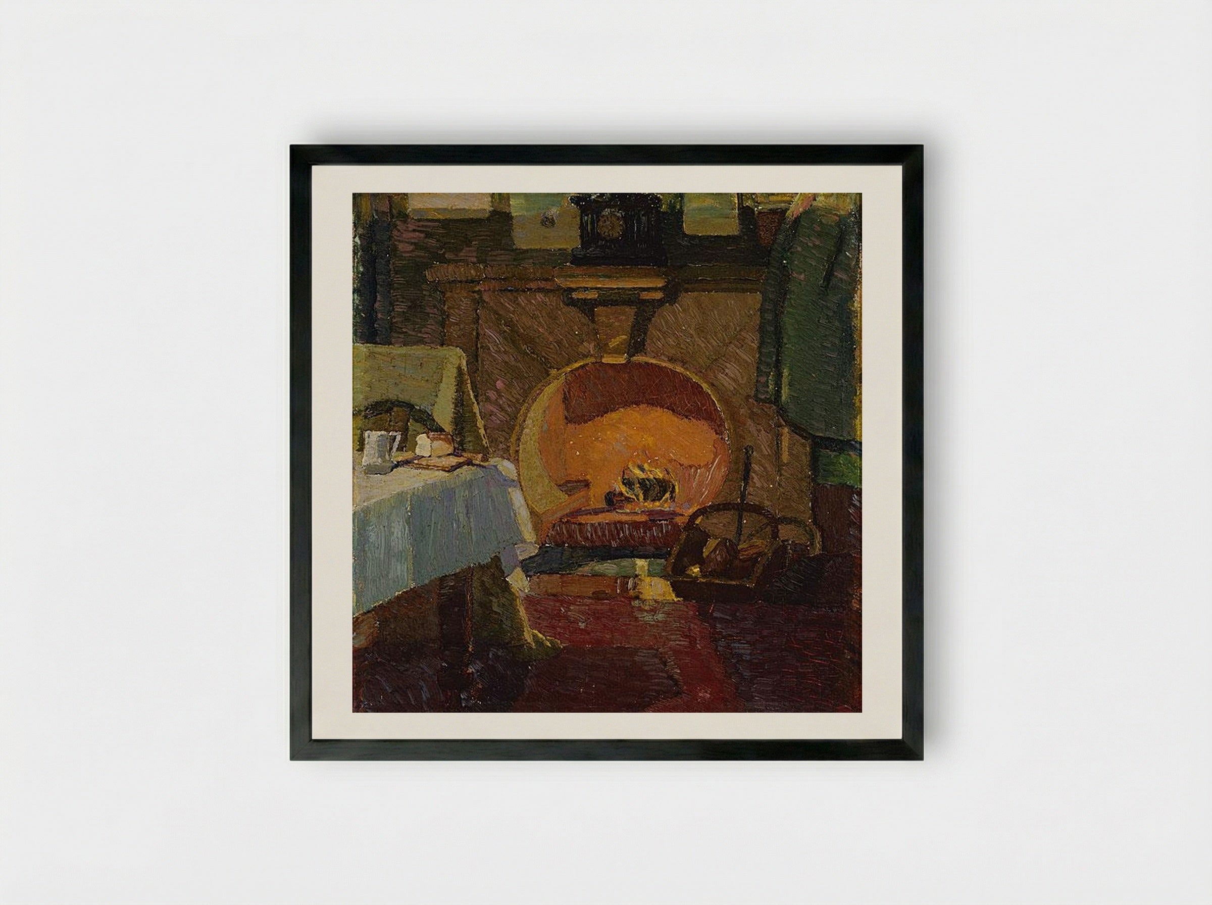 Firelight - Grace Cossington Smith - Framed Print Black