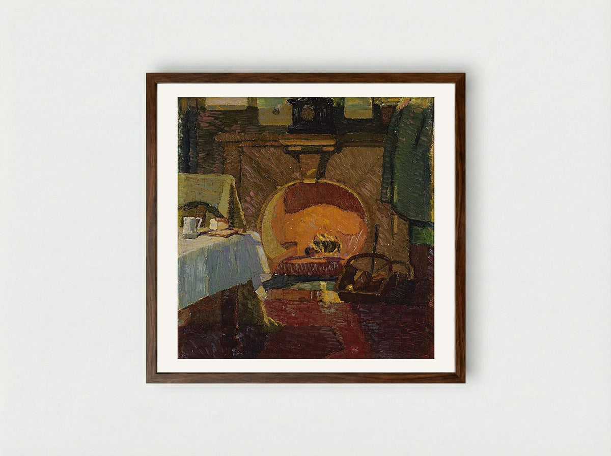 Firelight - Grace Cossington Smith - Framed Print Dark Wood