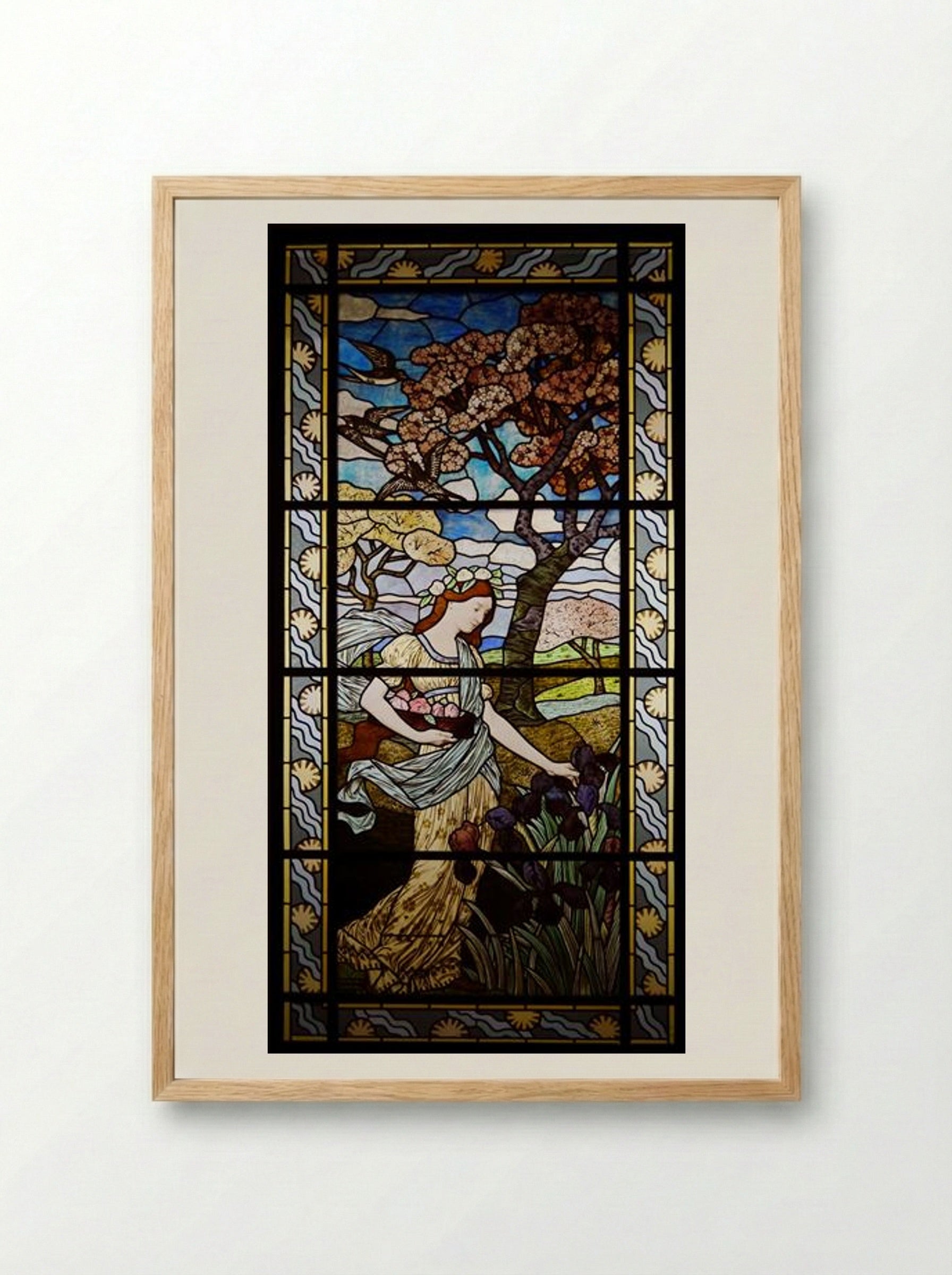 Spring - Eugène Grasset - Framed Print Wood