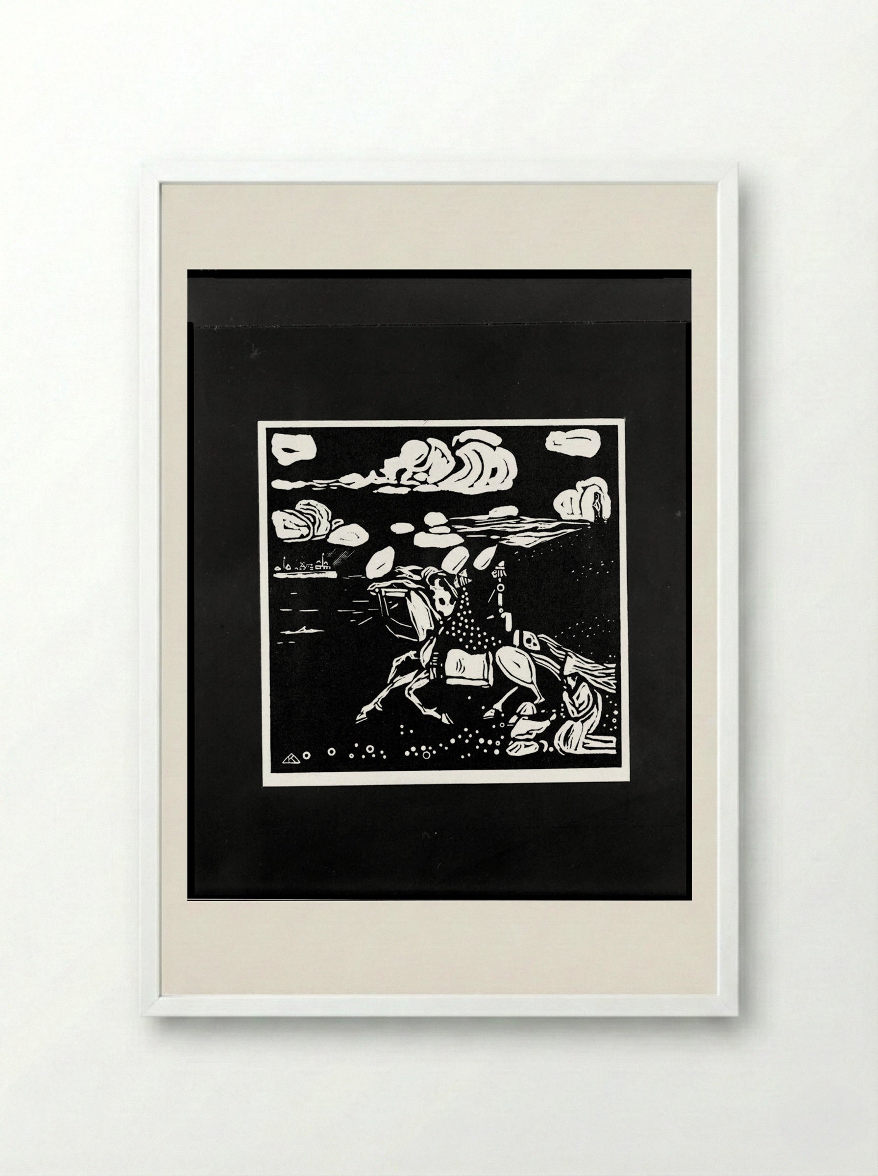 Clouds, from the portfolio Xylographies - Wassily Kandinsky - Framed Print White
