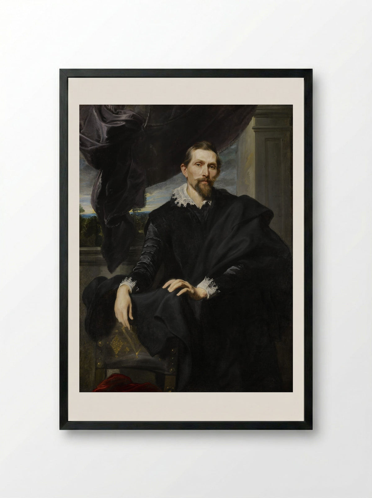 Frans Snyders - Anthony van Dyck - Framed Print Black