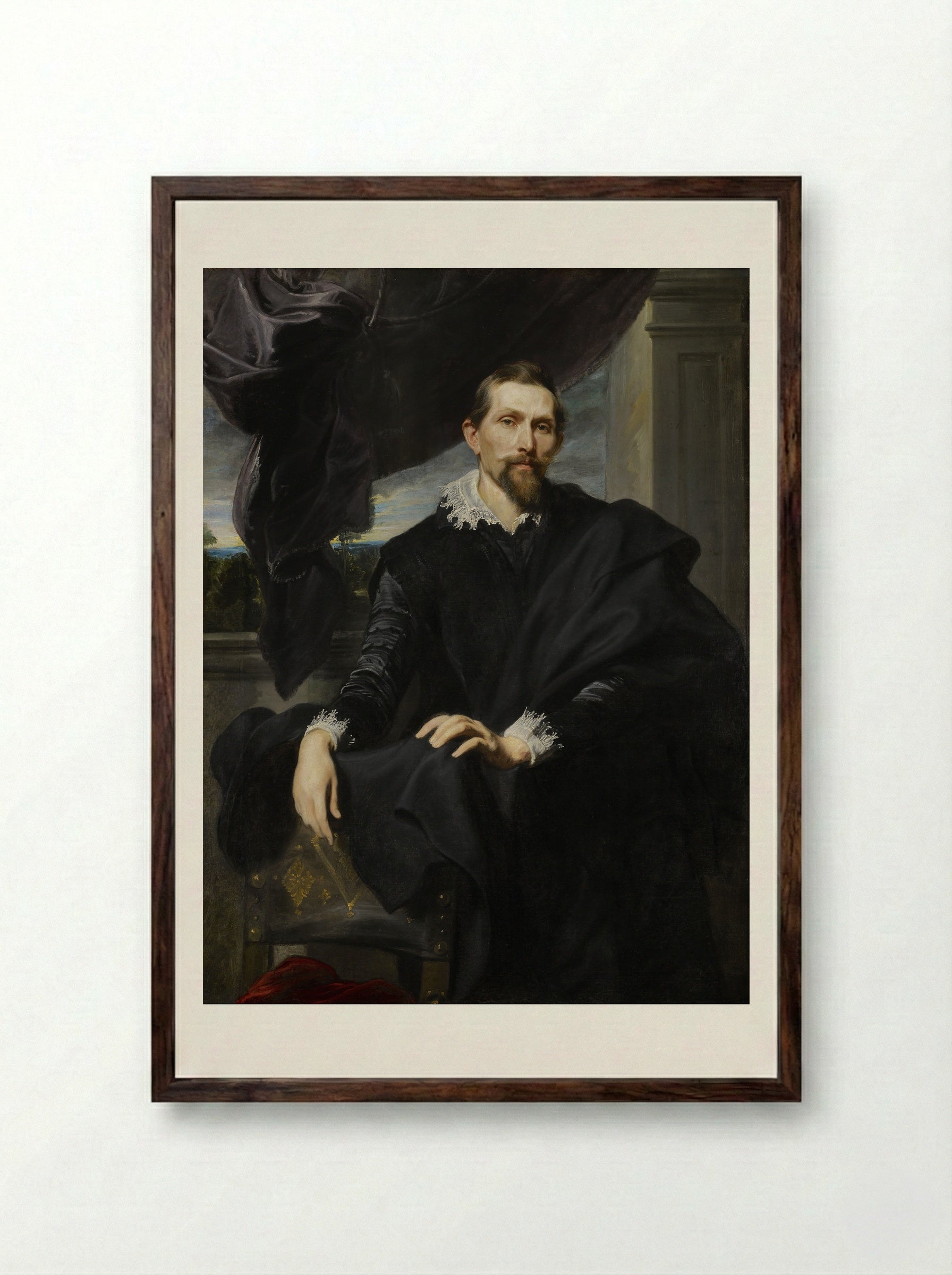 Frans Snyders - Anthony van Dyck - Framed Print Dark Wood