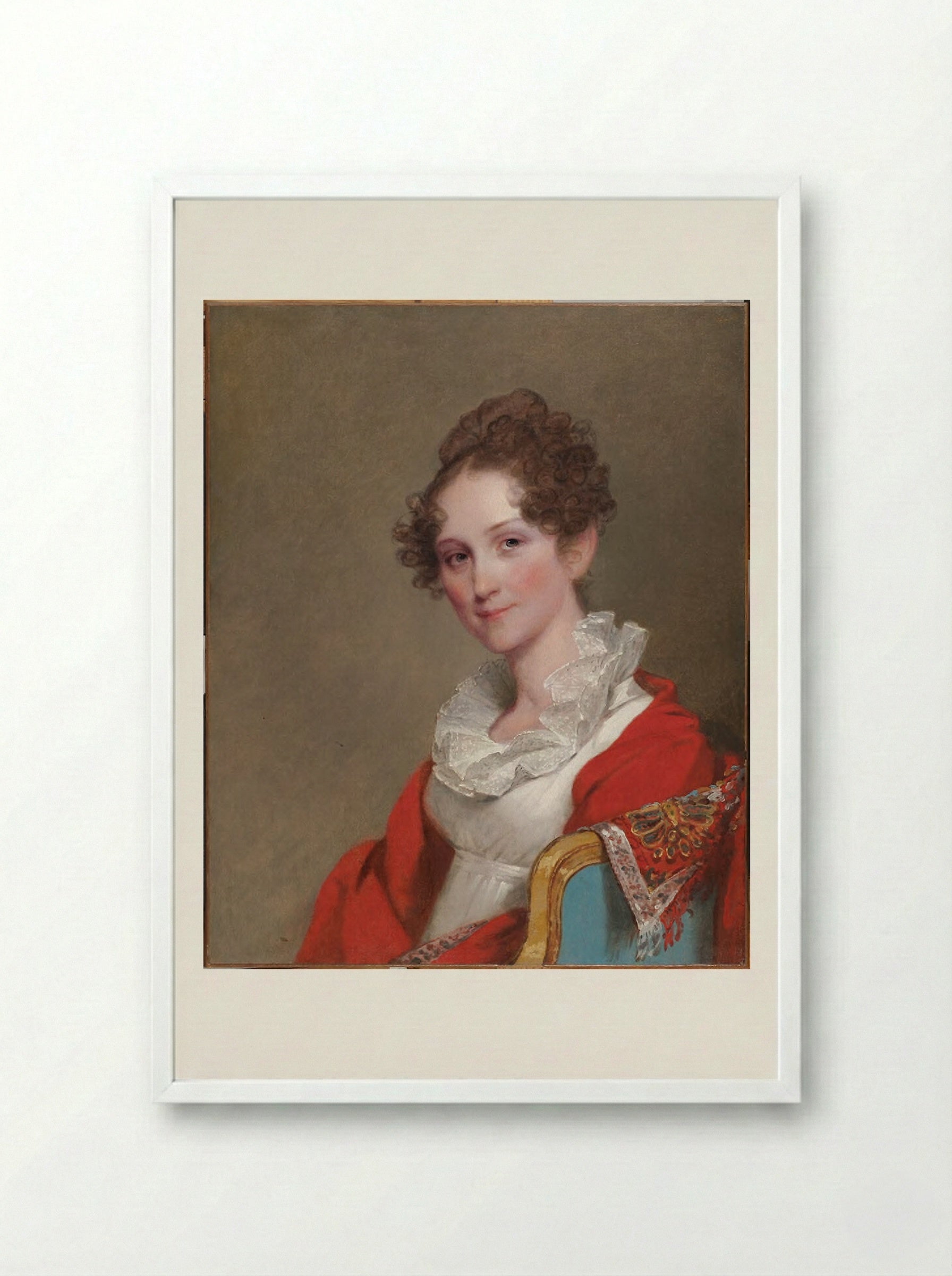 Elizabeth Winslow Whitman Williams - Gilbert Stuart - Framed Print White