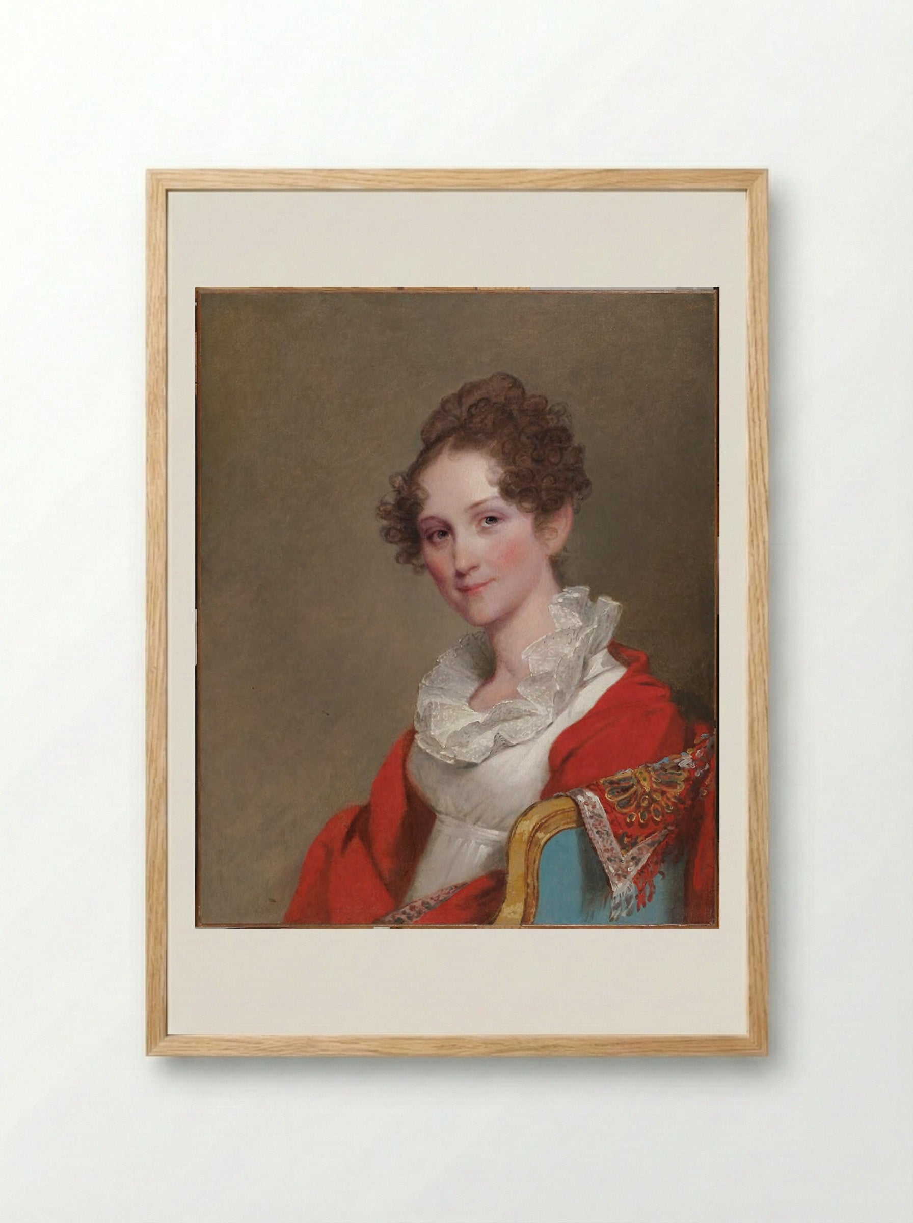 Elizabeth Winslow Whitman Williams - Gilbert Stuart - Framed Print Wood