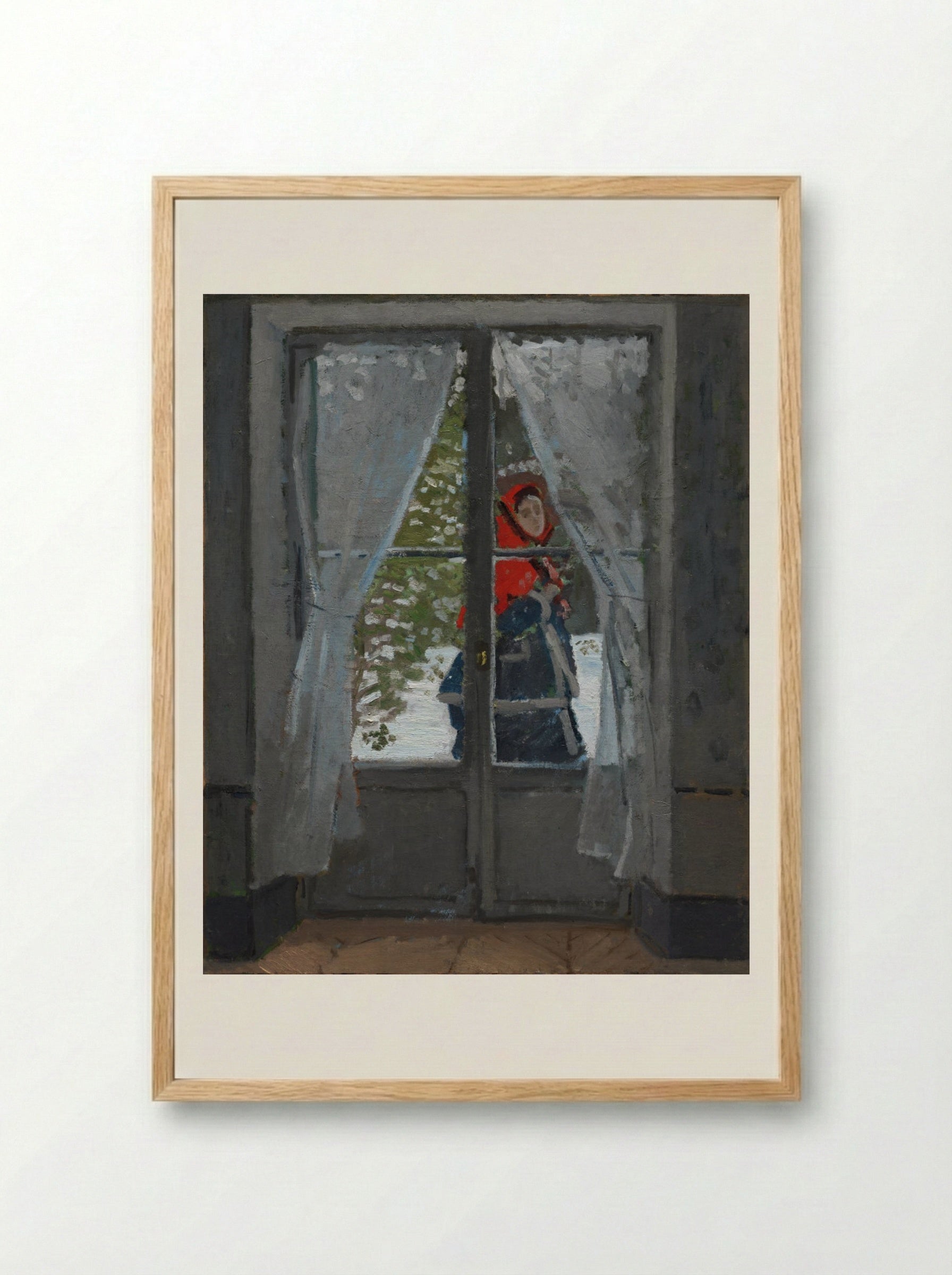 The Red Kerchief - Claude Monet - Framed Print Wood