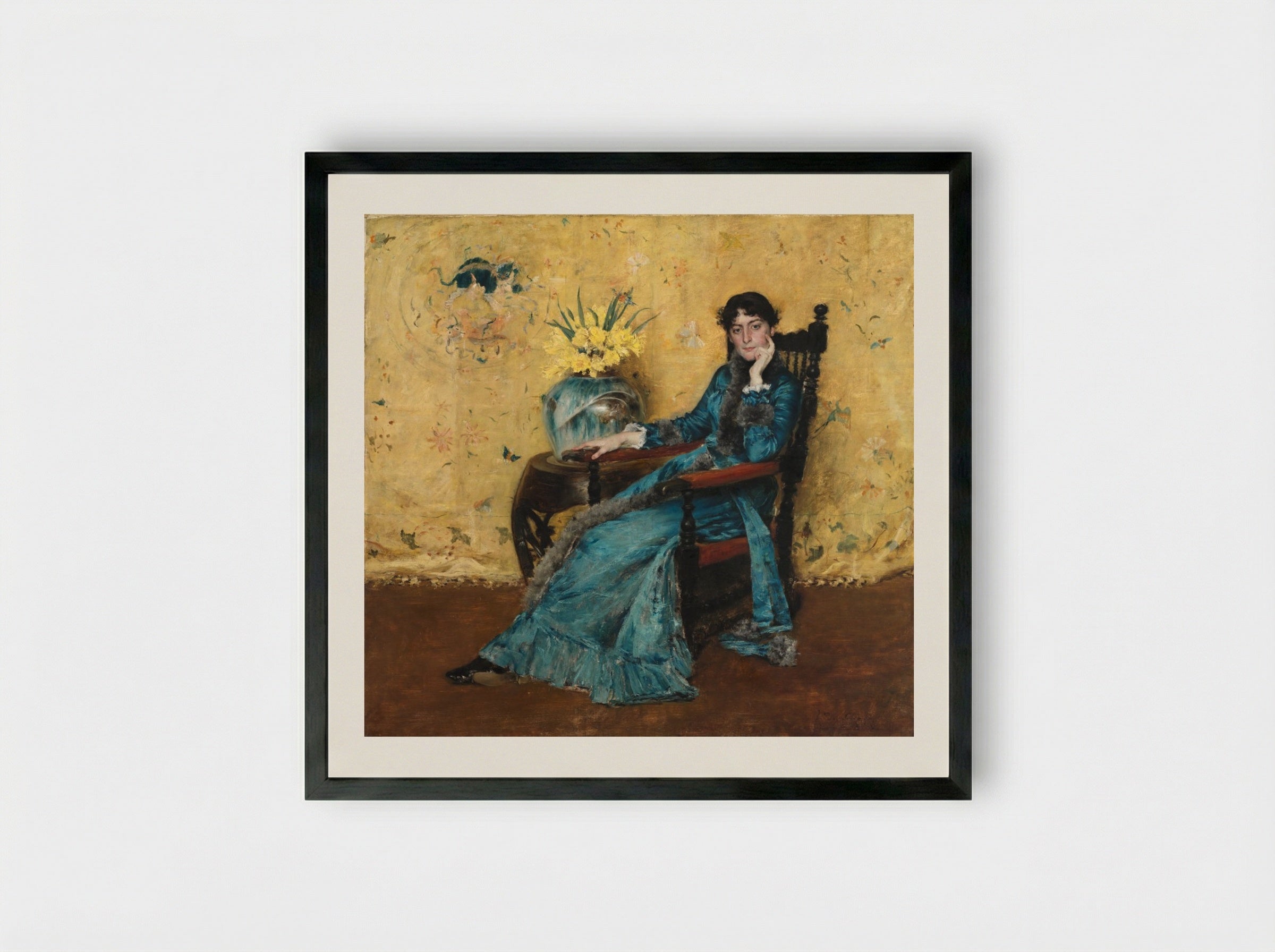 Portrait of Dora Wheeler - William Merritt Chase - Framed Print Black