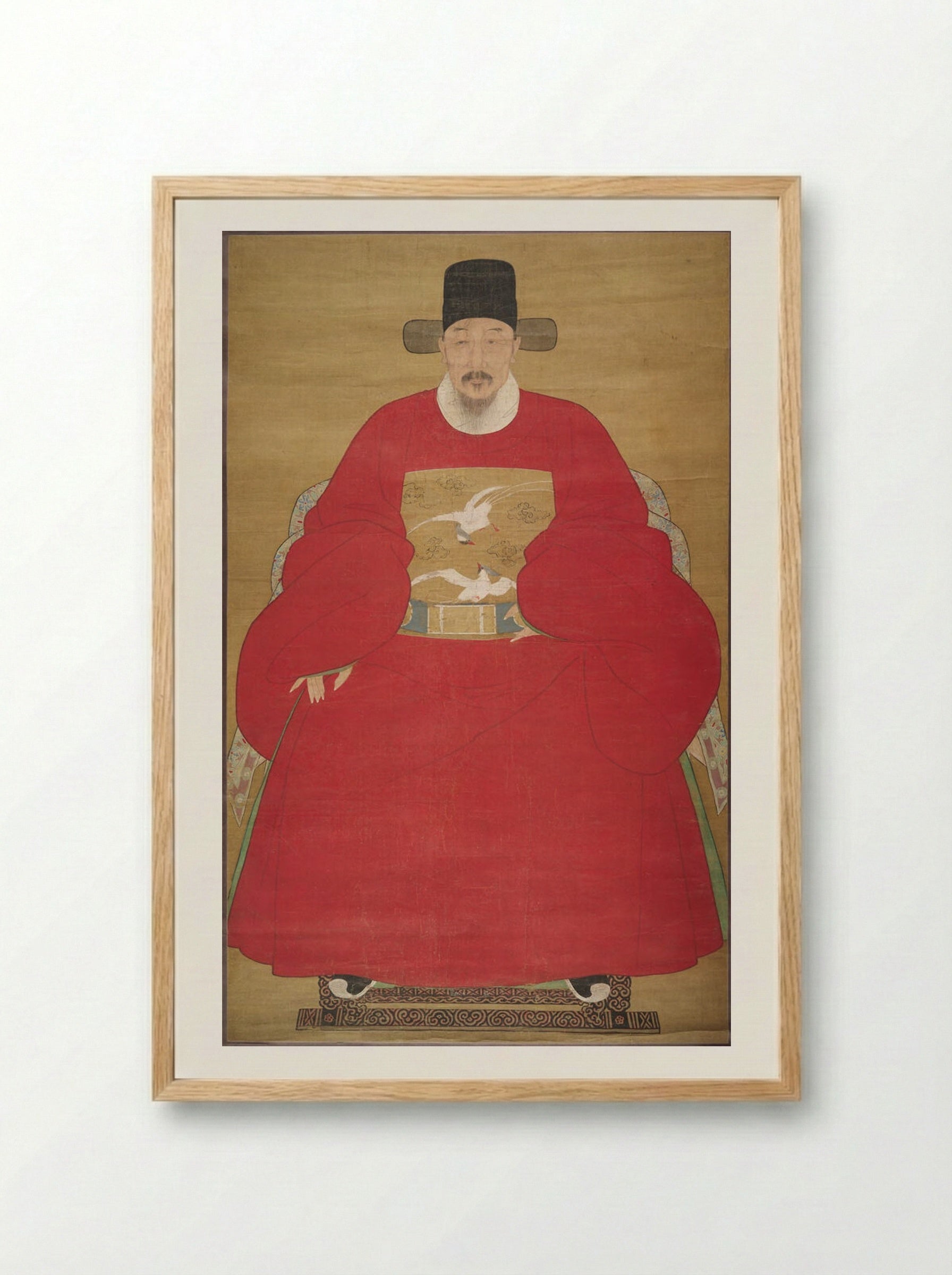 Portrait of a Seated Civil Official - Unknown Artist - Framed Print Wood