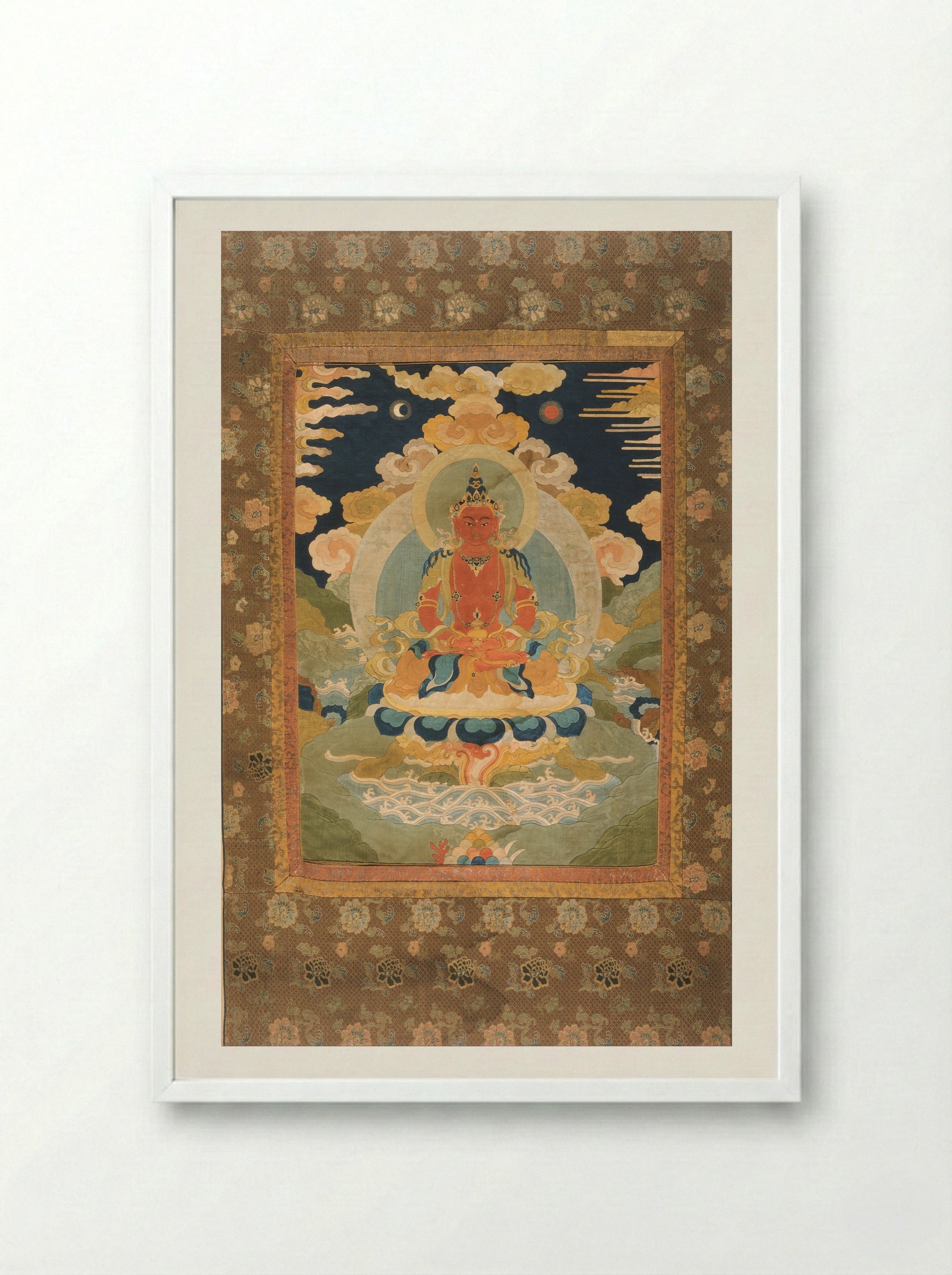 Bodhisattva from Mogao Cave 329 - Unknown Artist - Framed Print White