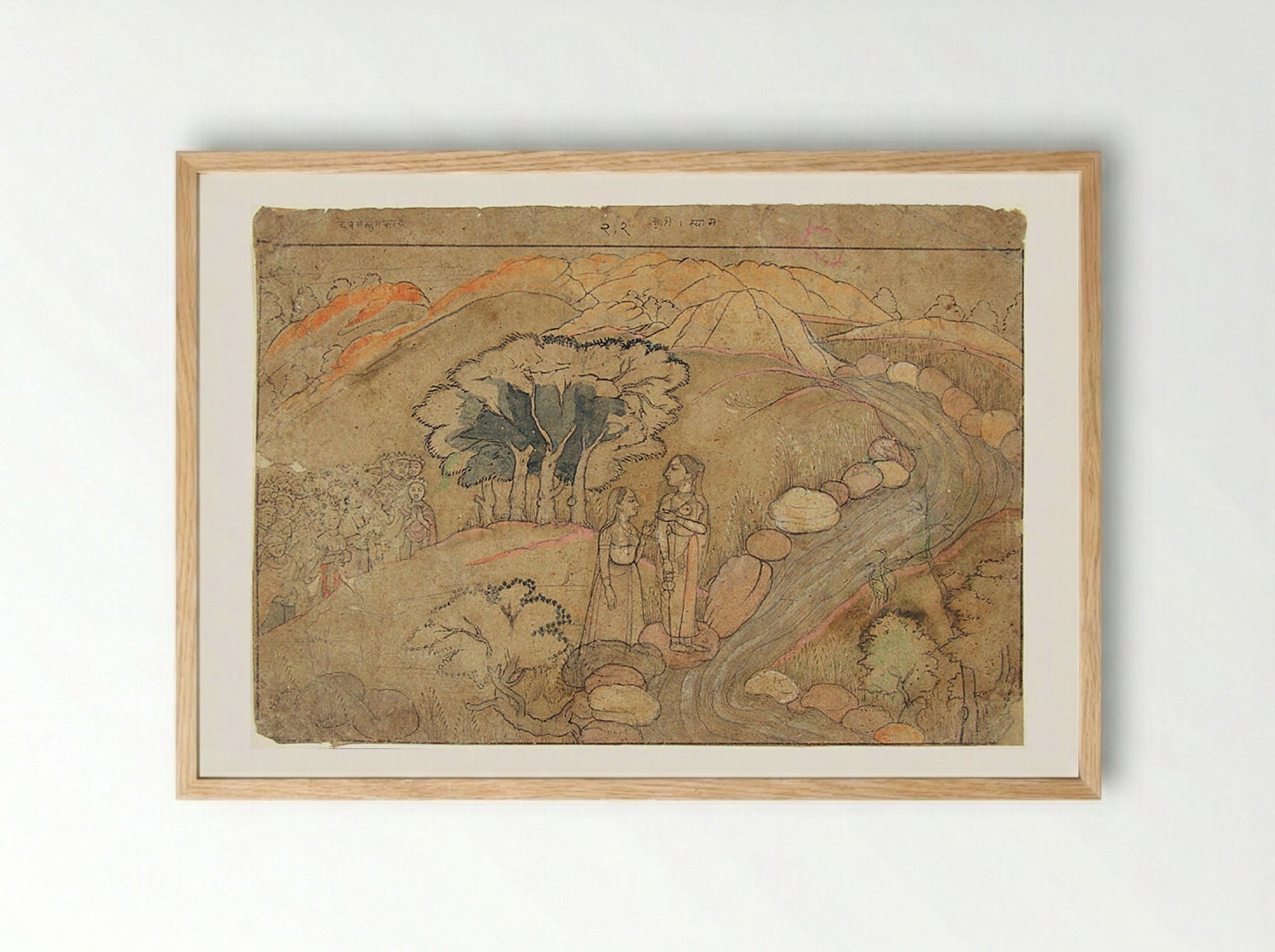 The Emergence of Kaushiki - Unknown Artist - Framed Print Wood