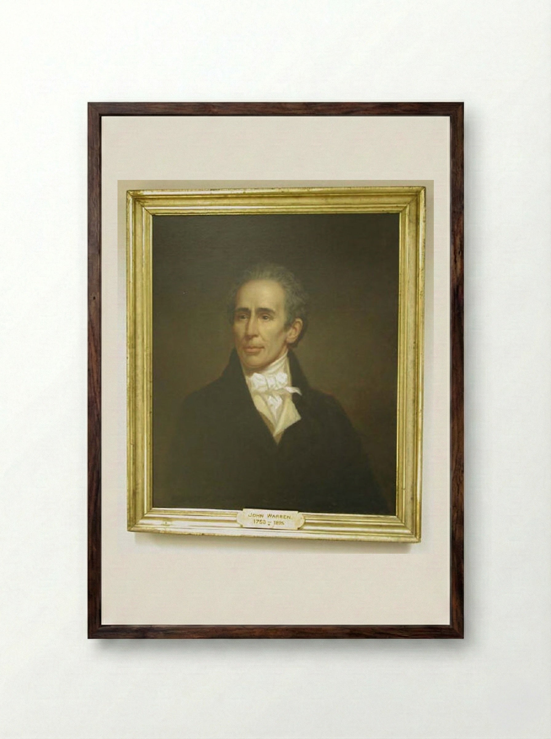 John Warren (1753-1815), after Rembrandt Peale - Fine Art Print - Framed Print Dark Wood