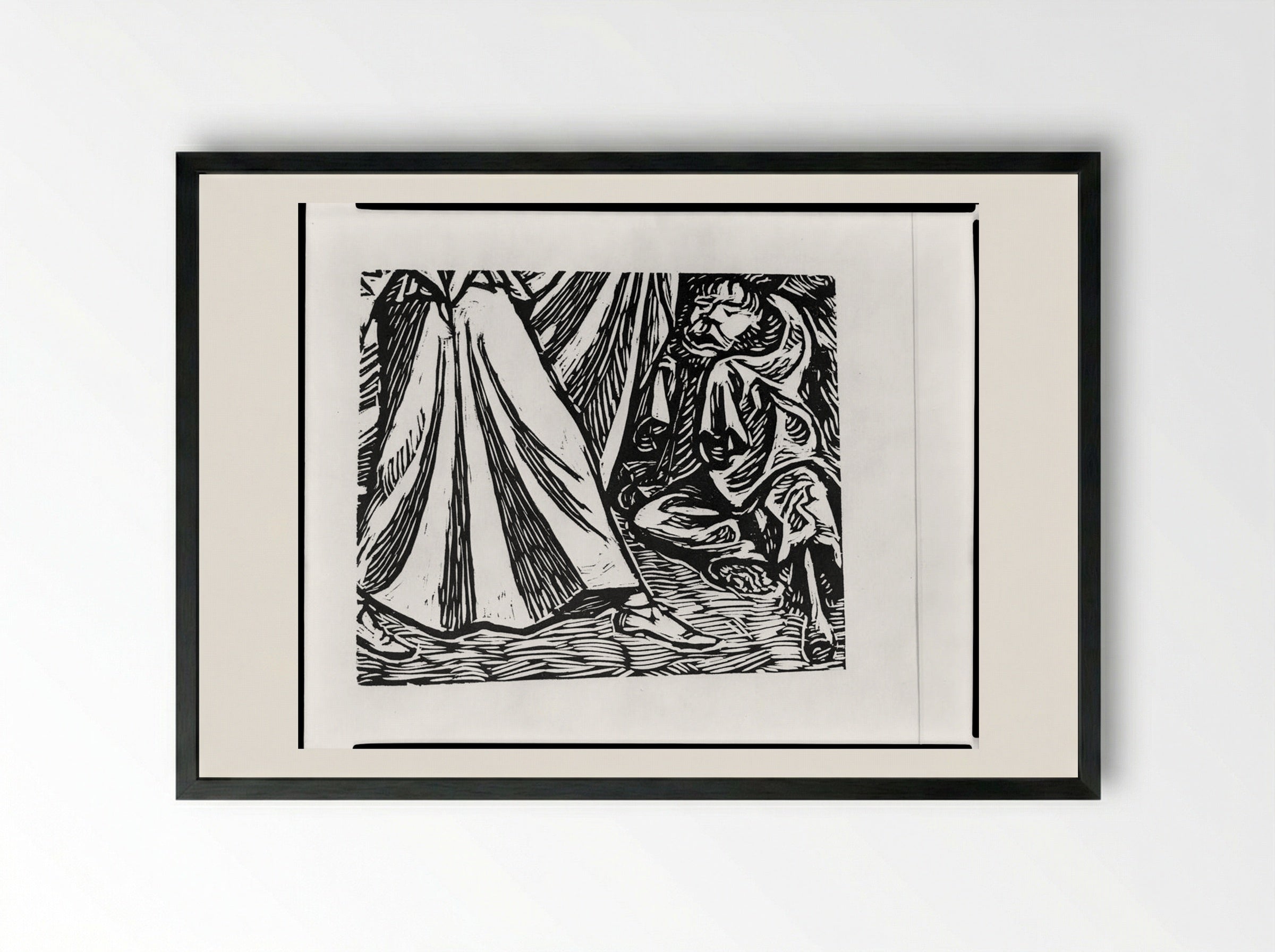 Dance of Death I, Fragment 2 - Ernst Barlach - Framed Print Black