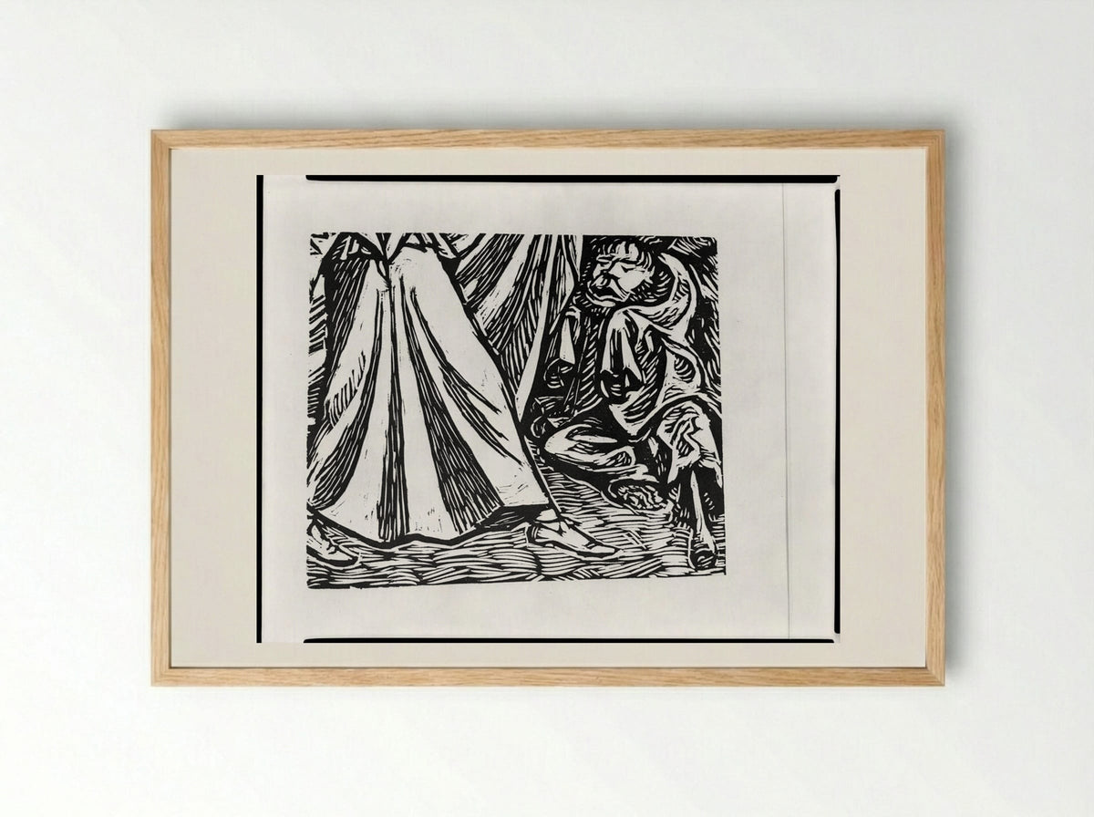 Dance of Death I, Fragment 2 - Ernst Barlach - Framed Print Wood