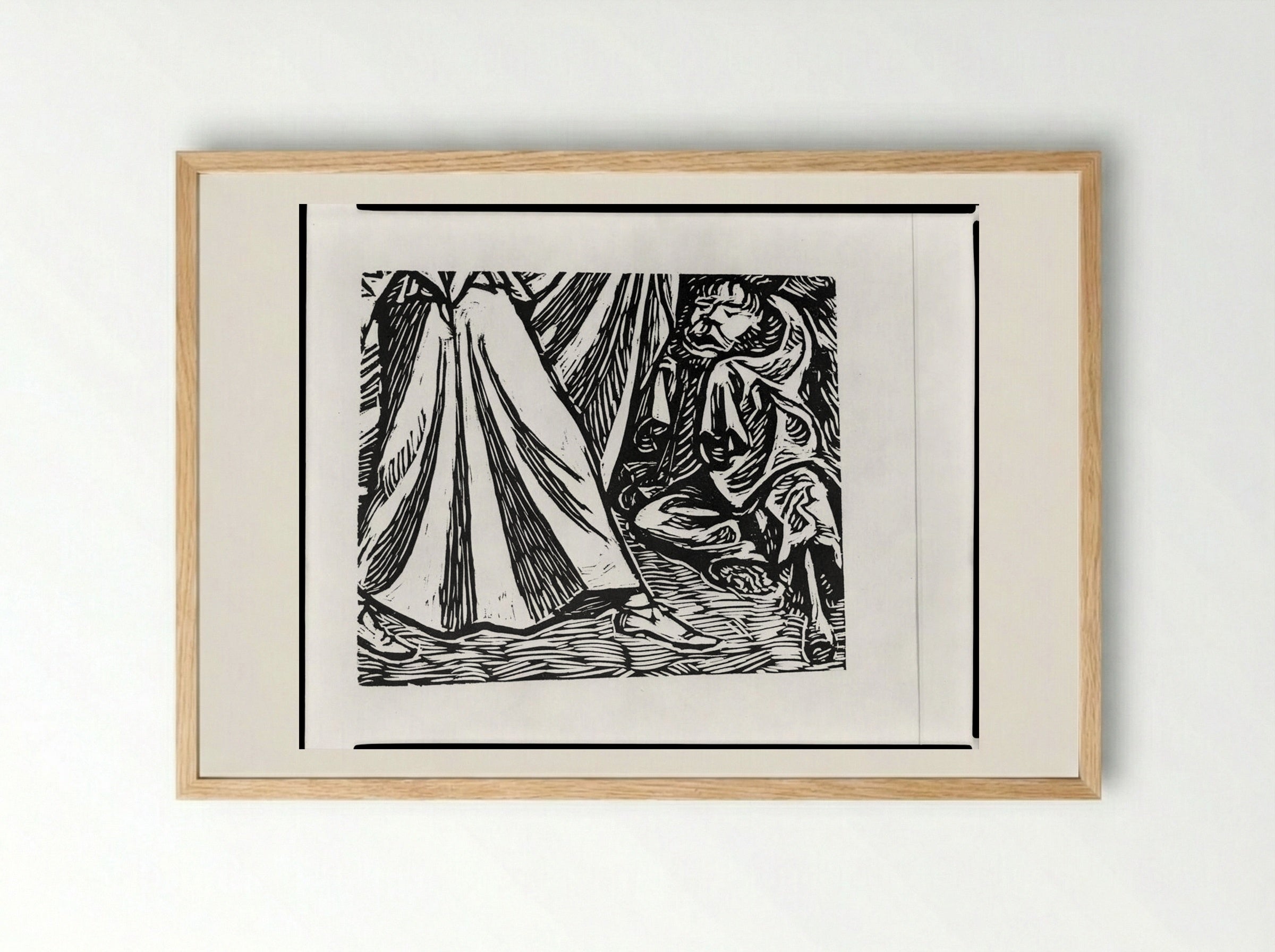 Dance of Death I, Fragment 2 - Ernst Barlach - Framed Print Wood