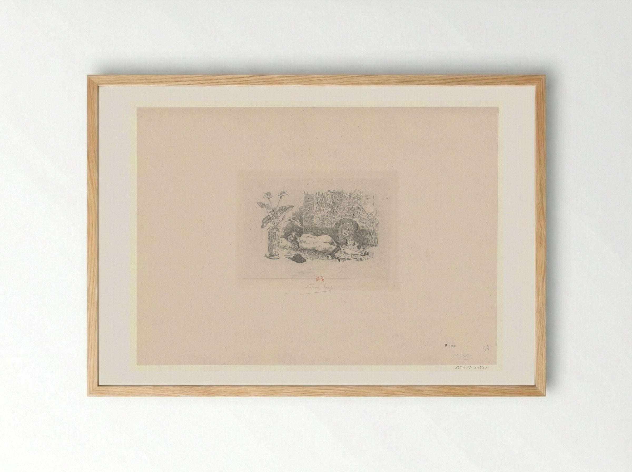 La Sieste - Félicien Rops - Framed Print Wood