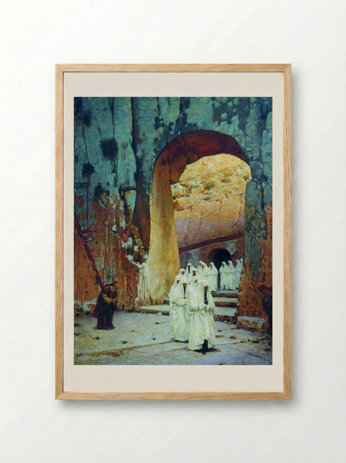 In Jerusalem. Royal Tombs - Vasily Vereshchagin - Framed Print Wood