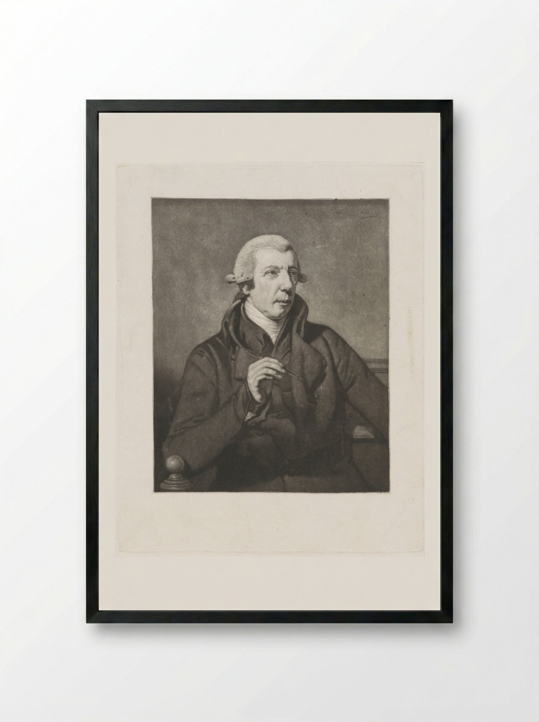 Portrait of a Gentleman - Reinier Vinkeles - Framed Print Black