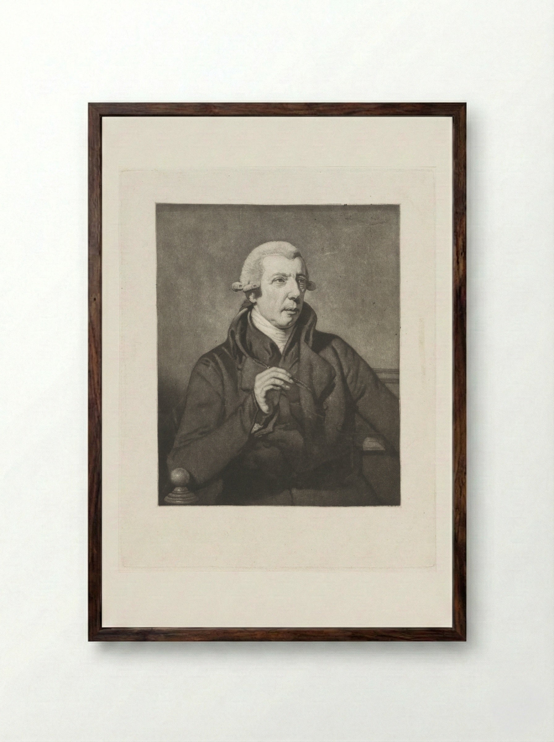 Portrait of a Gentleman - Reinier Vinkeles - Framed Print Dark Wood