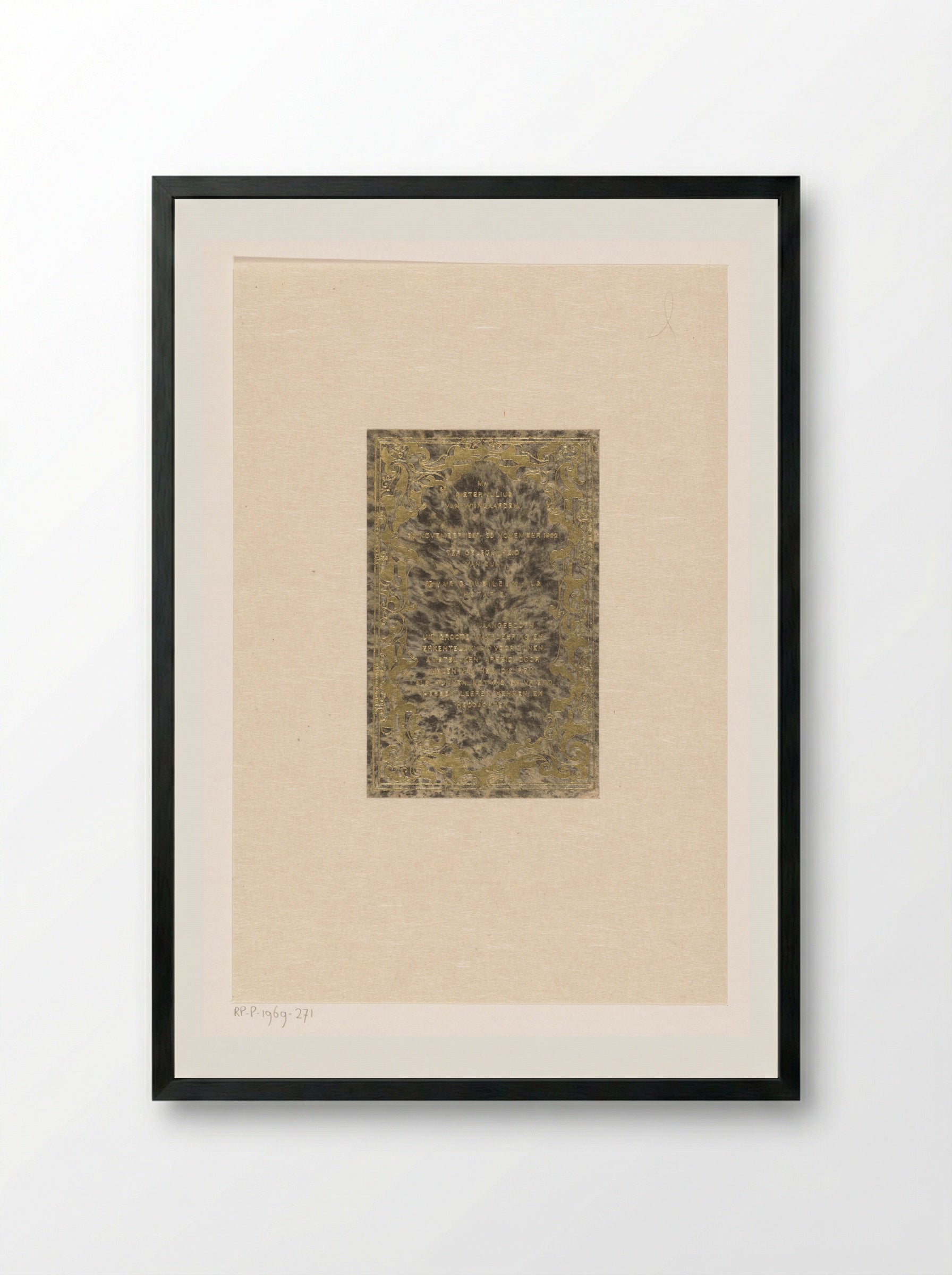 Huldeblijk aan Mr. Pieter Julius van Wijngaarden - Carel Adolph Lion Cachet - Framed Print Black