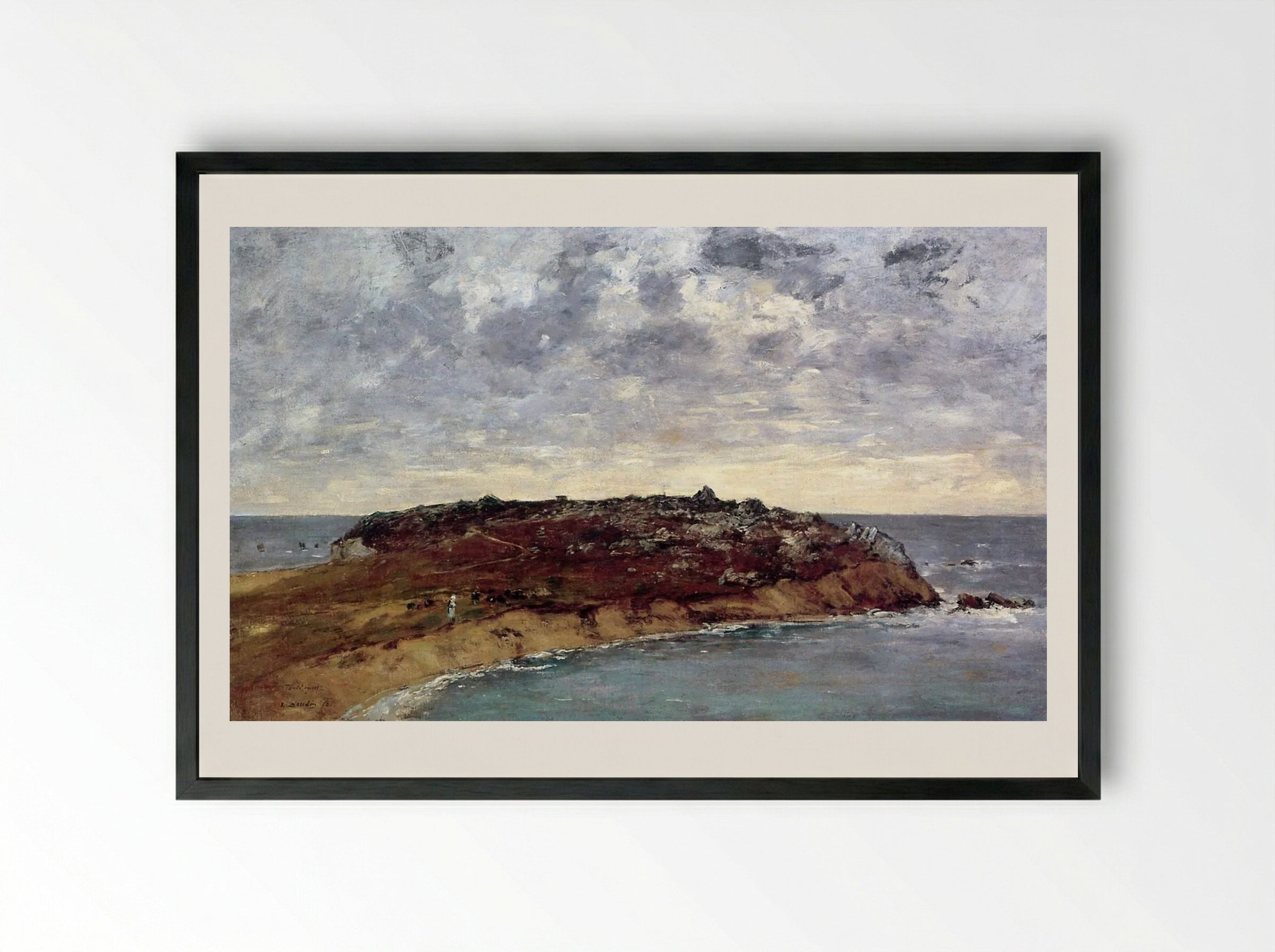 Camaret, Le Toulinguet - Eugène Boudin - Framed Print Black