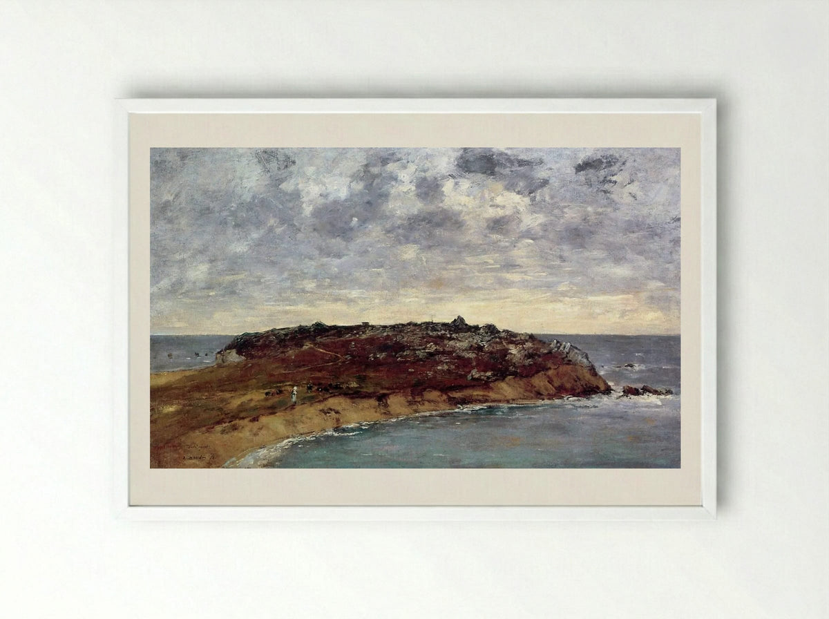 Camaret, Le Toulinguet - Eugène Boudin - Framed Print White