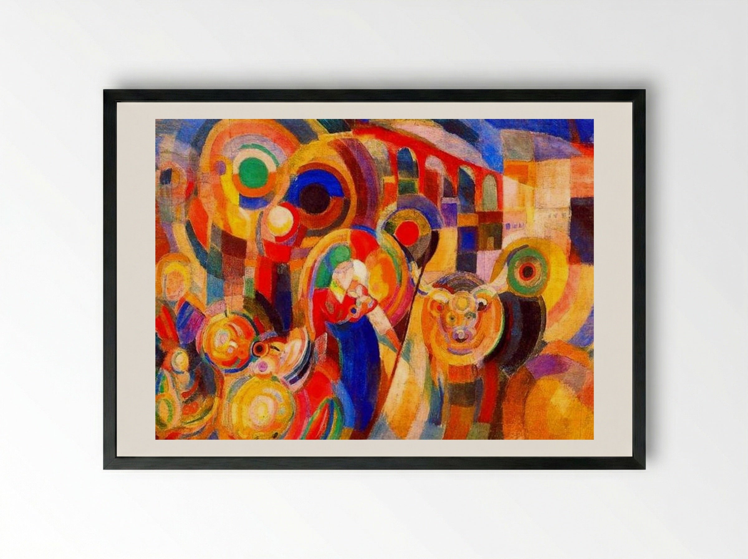 Market at Minho - Sonia Delaunay - Framed Print Black