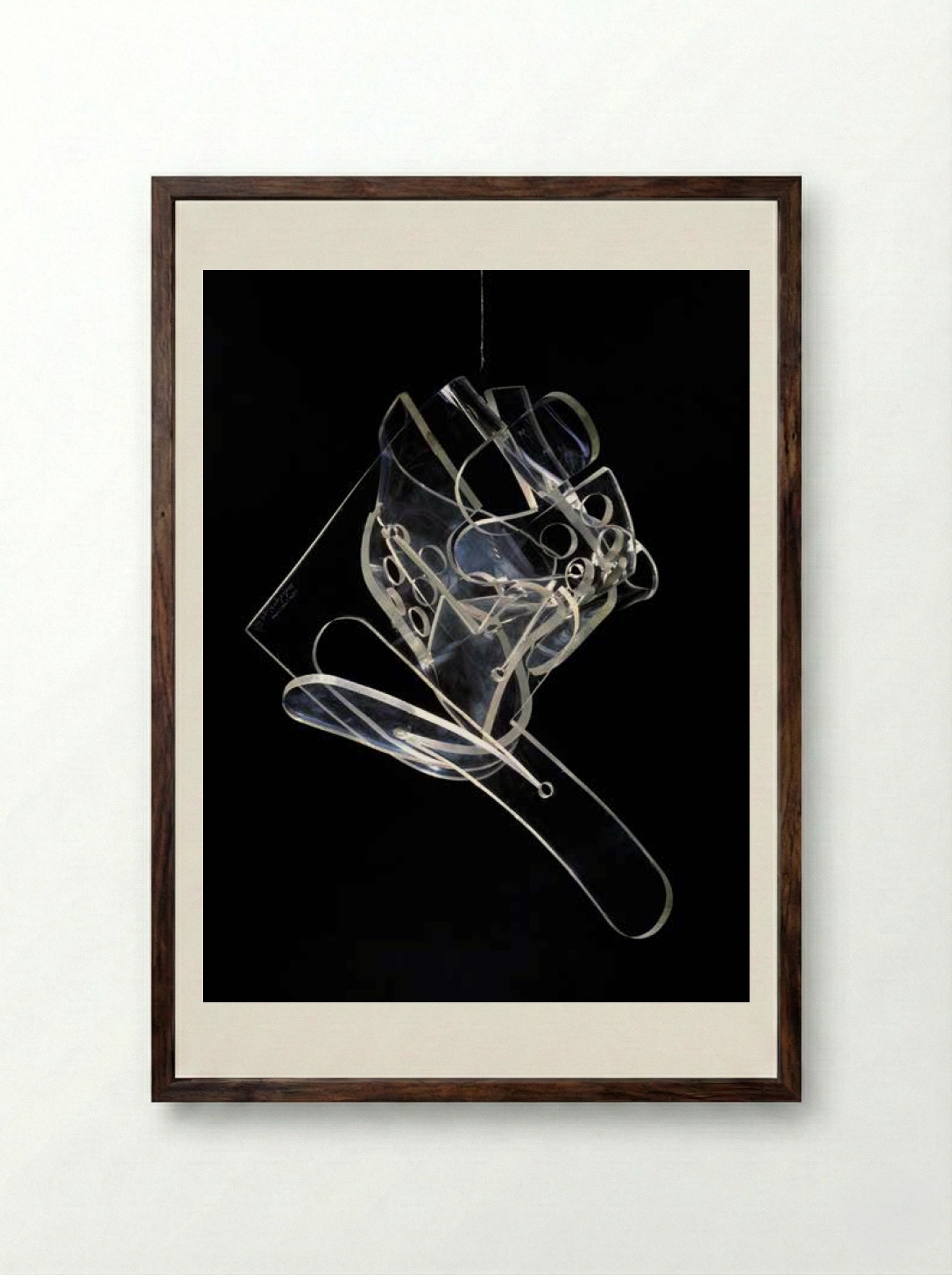 Leda and the Swan - László Moholy-Nagy - Framed Print Dark Wood