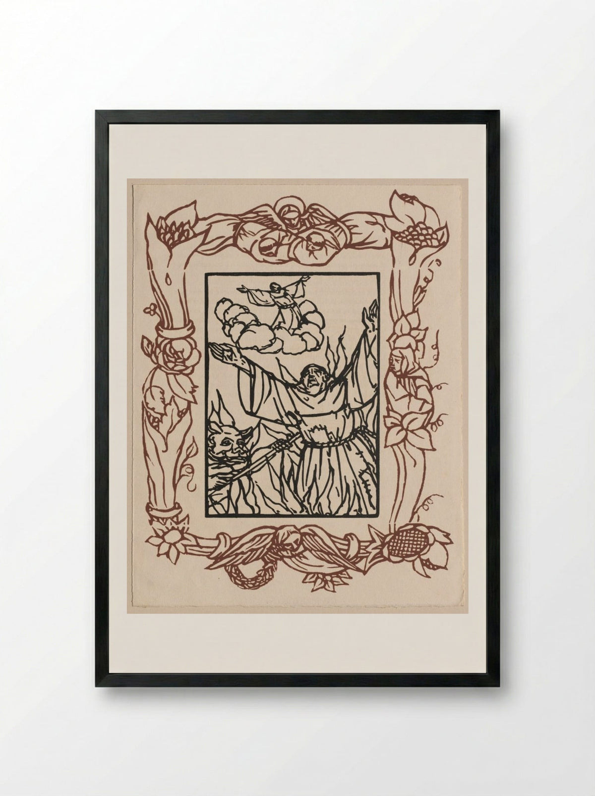 Small Flowers of Saint Francis - Émile Bernard - Framed Print Black